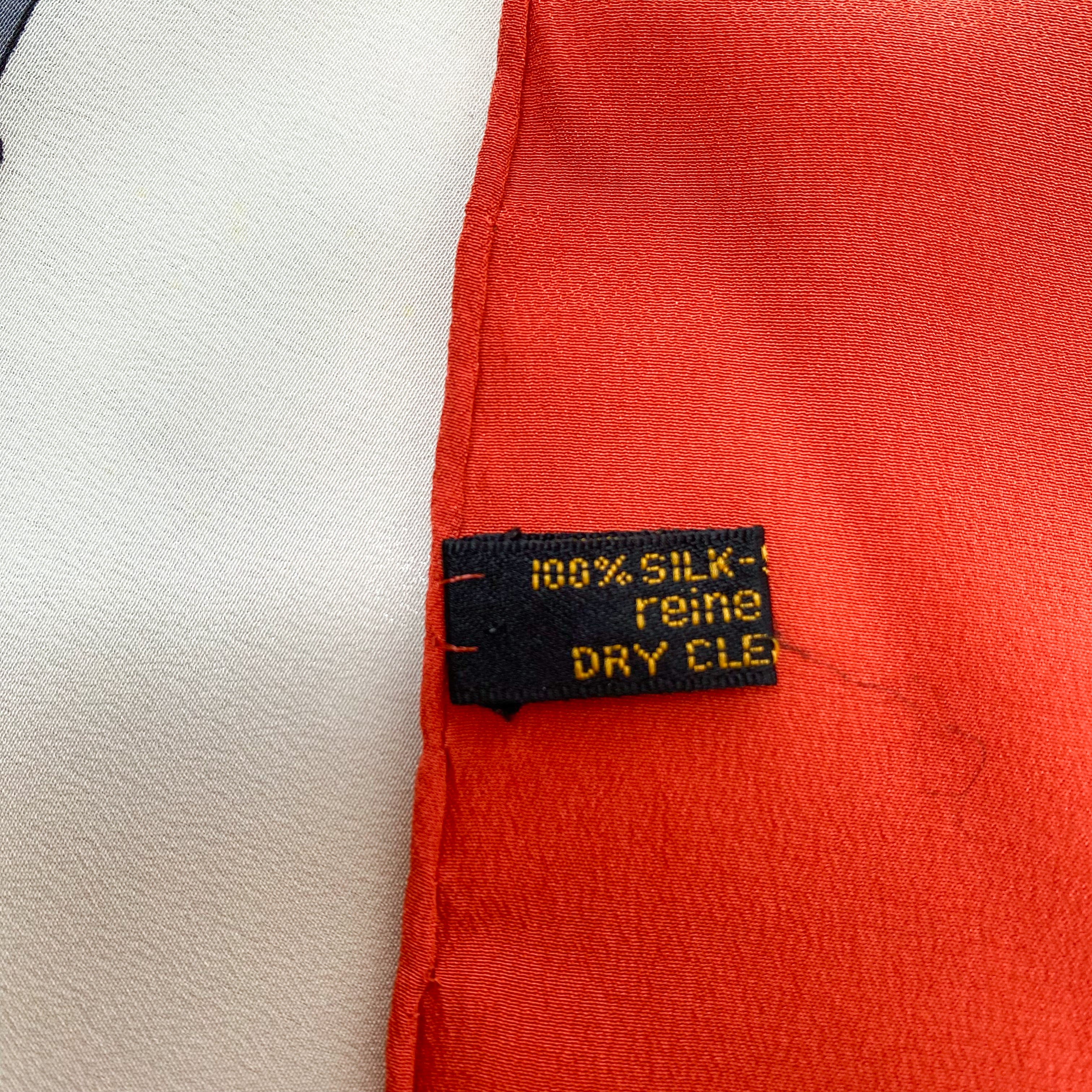 Classic Burnt Orange Silk Scarf