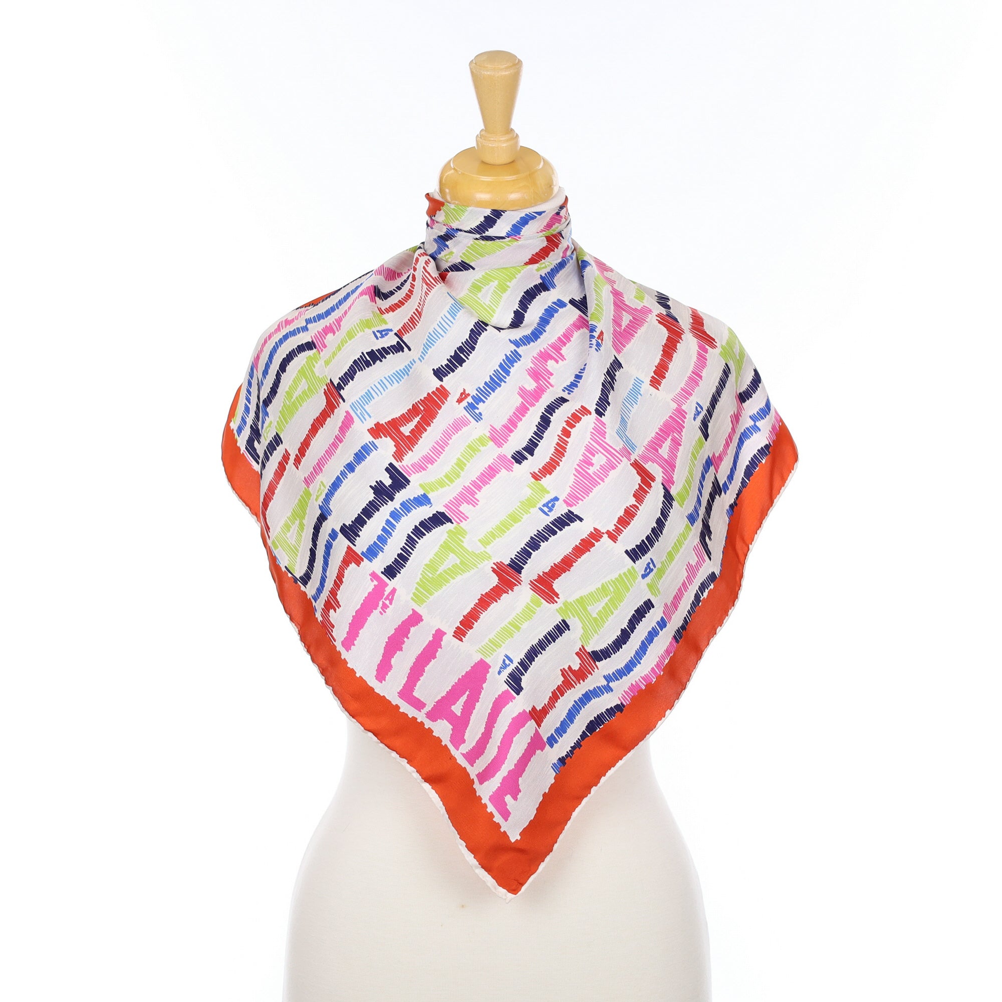 Alviero Martini Colourful Silk Scarf