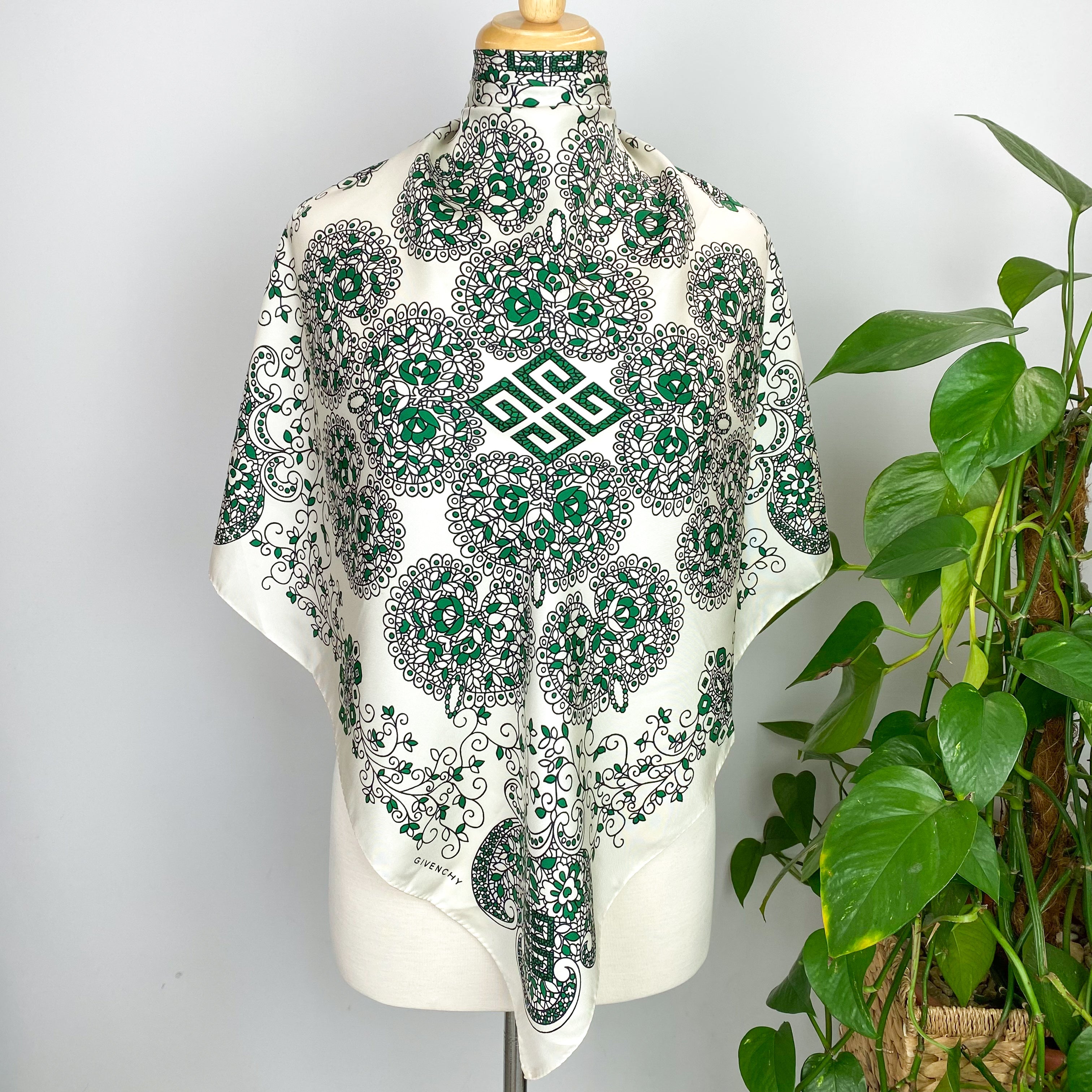 1970s Style Givenchy Designer Silk Scarf