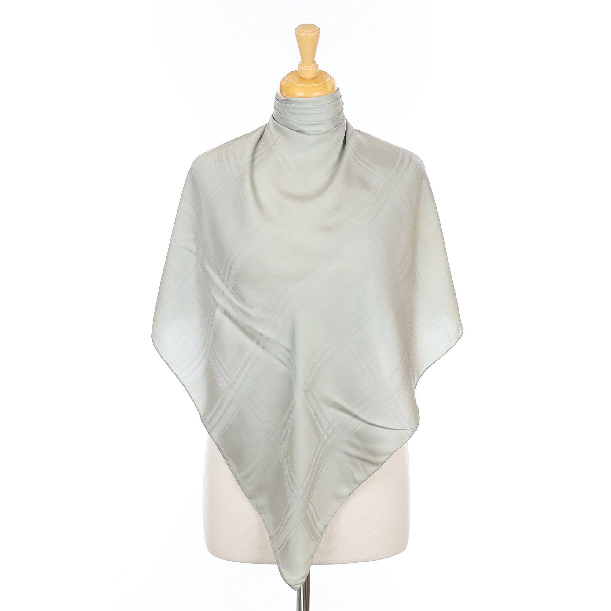 Jaeger Sage Green Vintage Silk Scarf