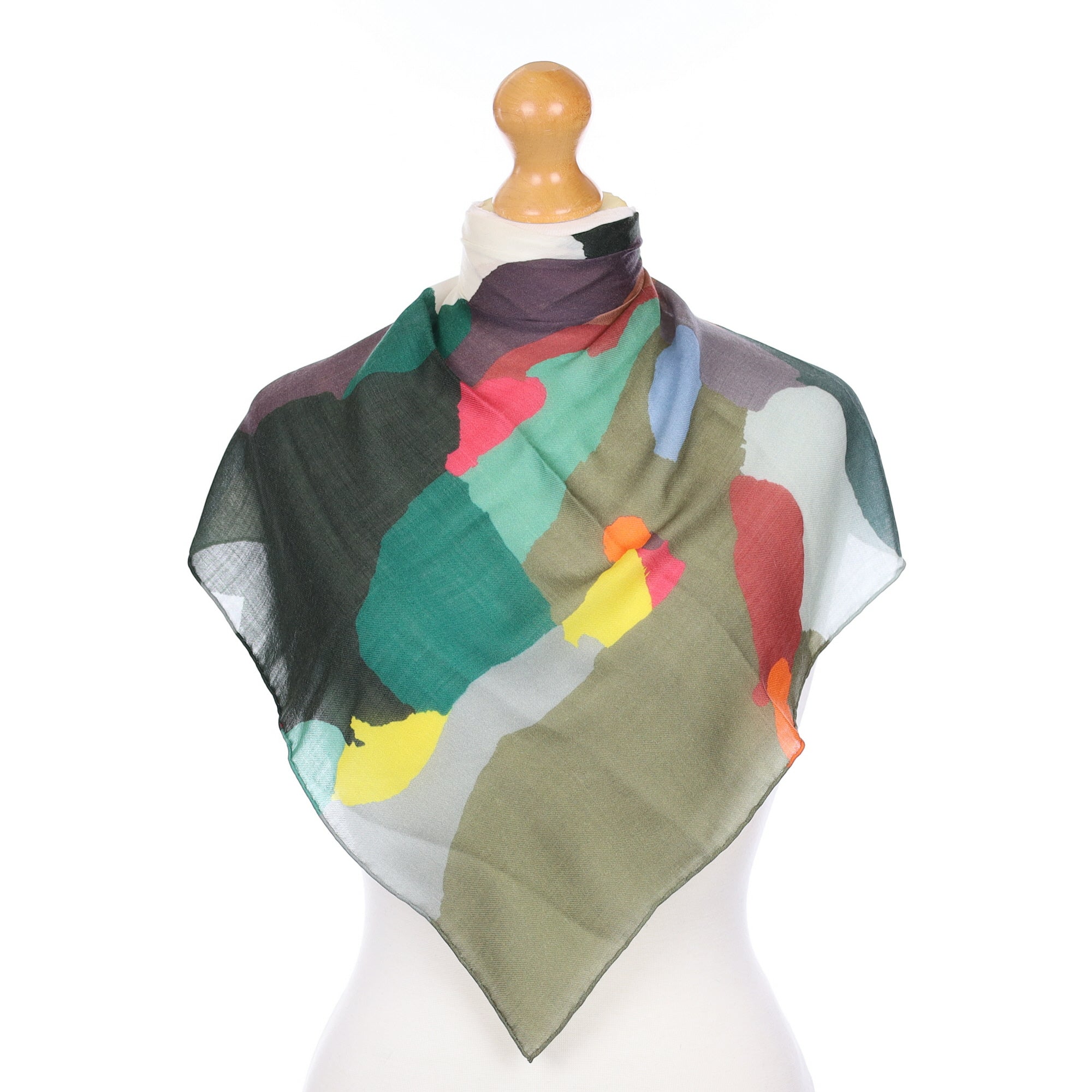 Begg & Co Coloured Camo Print Hanover Square Cashmere Scarf