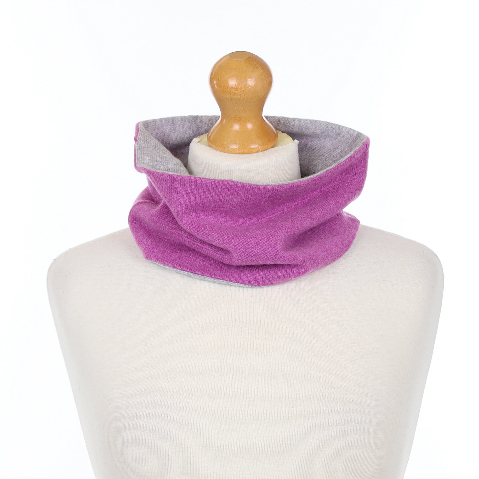 Mauve Purple and Grey Neck Warmer