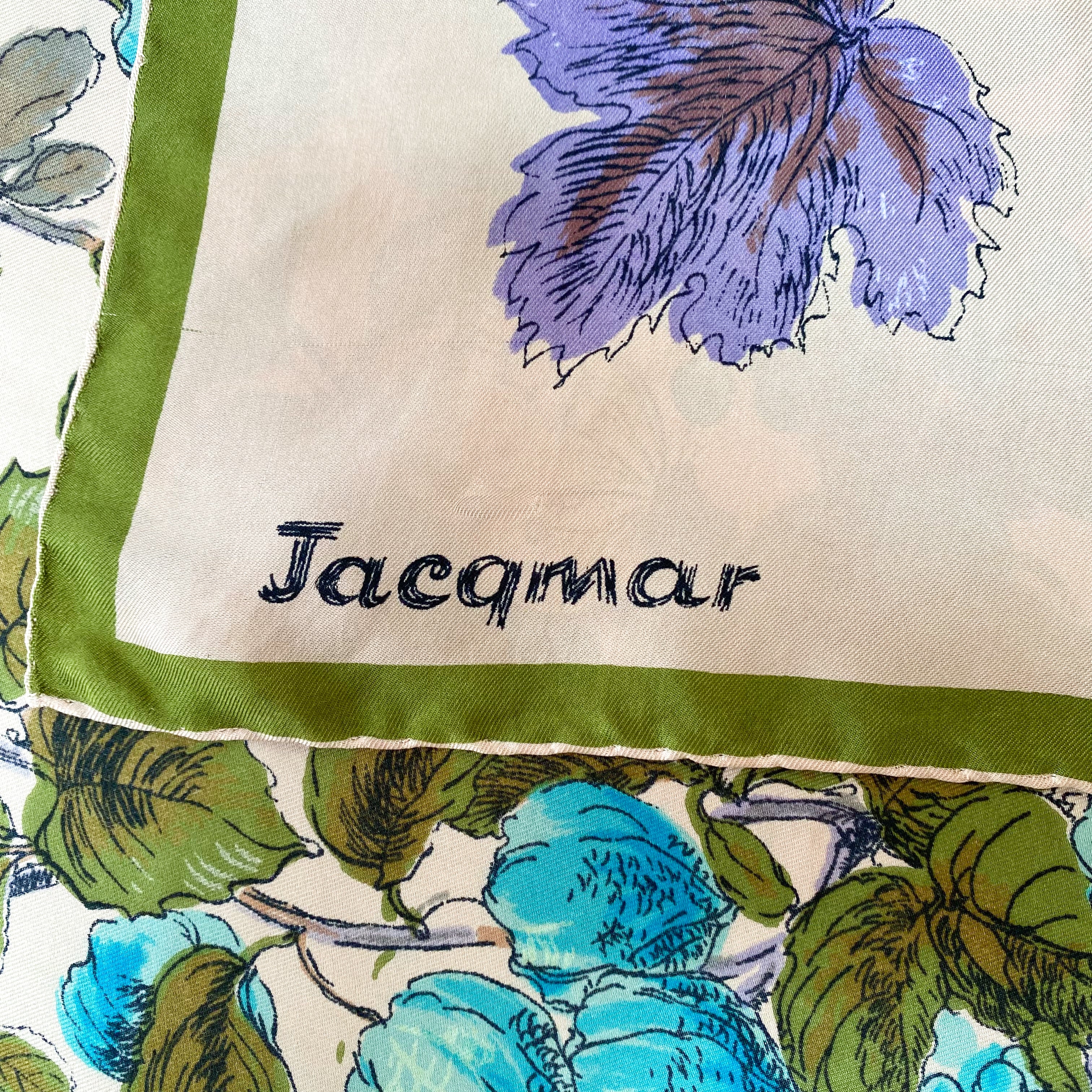 Vintage Floral Jacqmar Silk Scarf