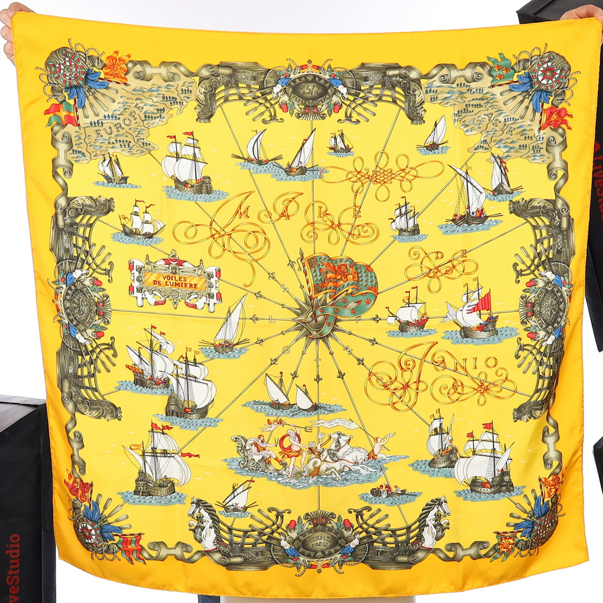 Hermès Voiles De Lumiers Silk Scarf