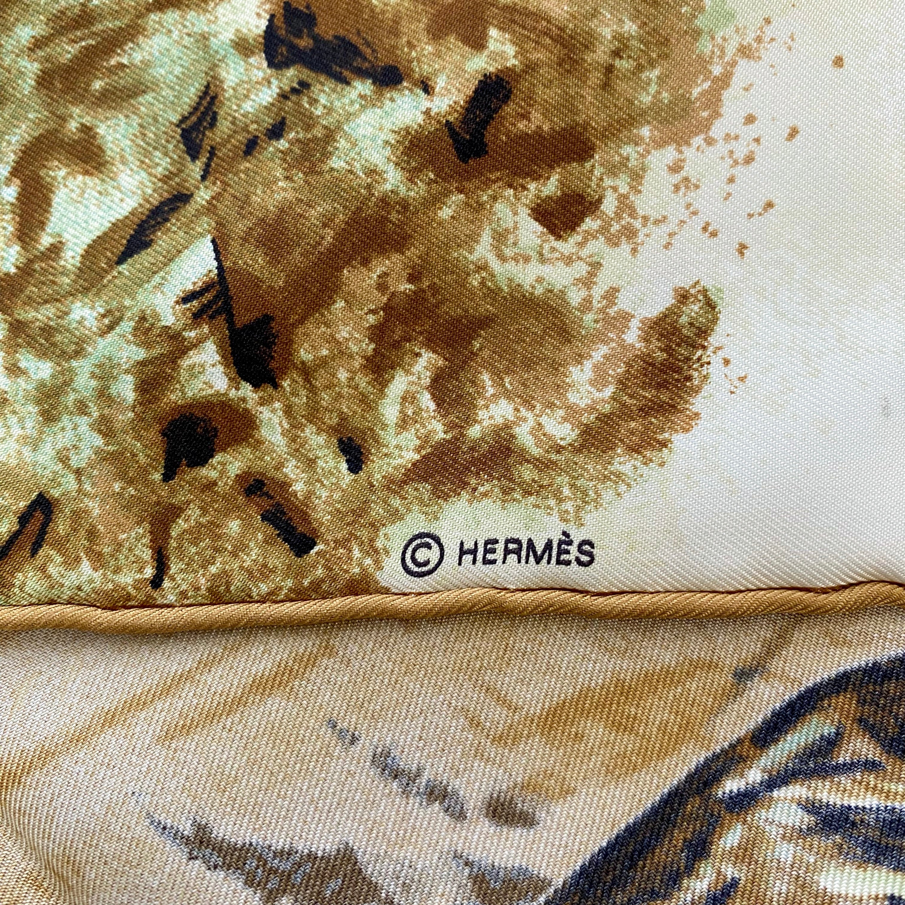 Brand New Hermès Boxed Tigre Du Bengale Silk Scarf