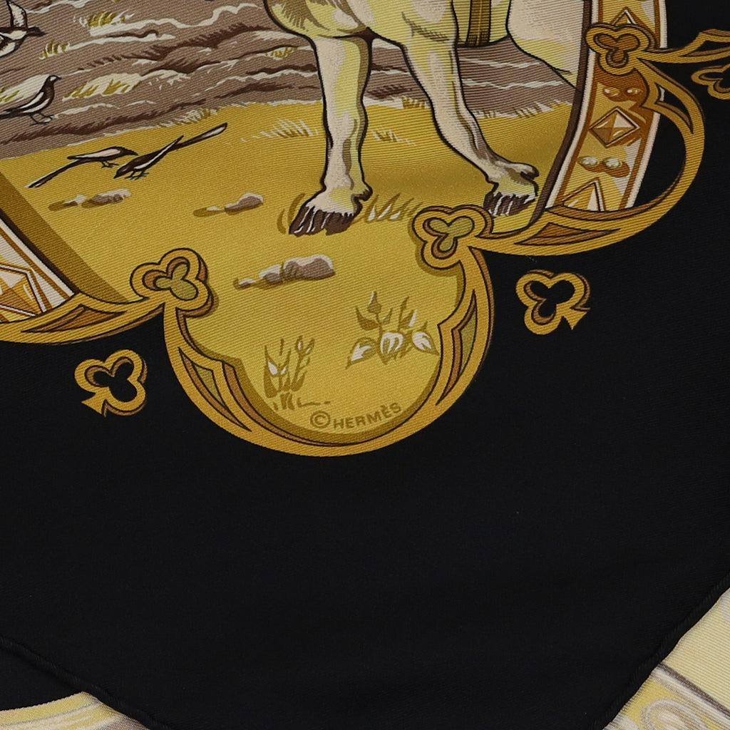 Hermès La Vie À Cheval Silk Scarf