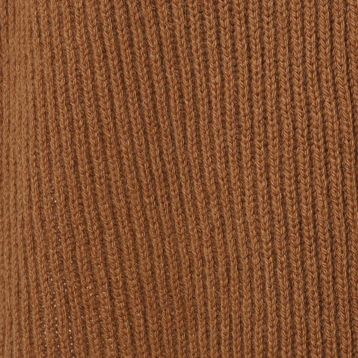 Brand New Scottish Cinnamon Brown Rib Cashmere Scarf