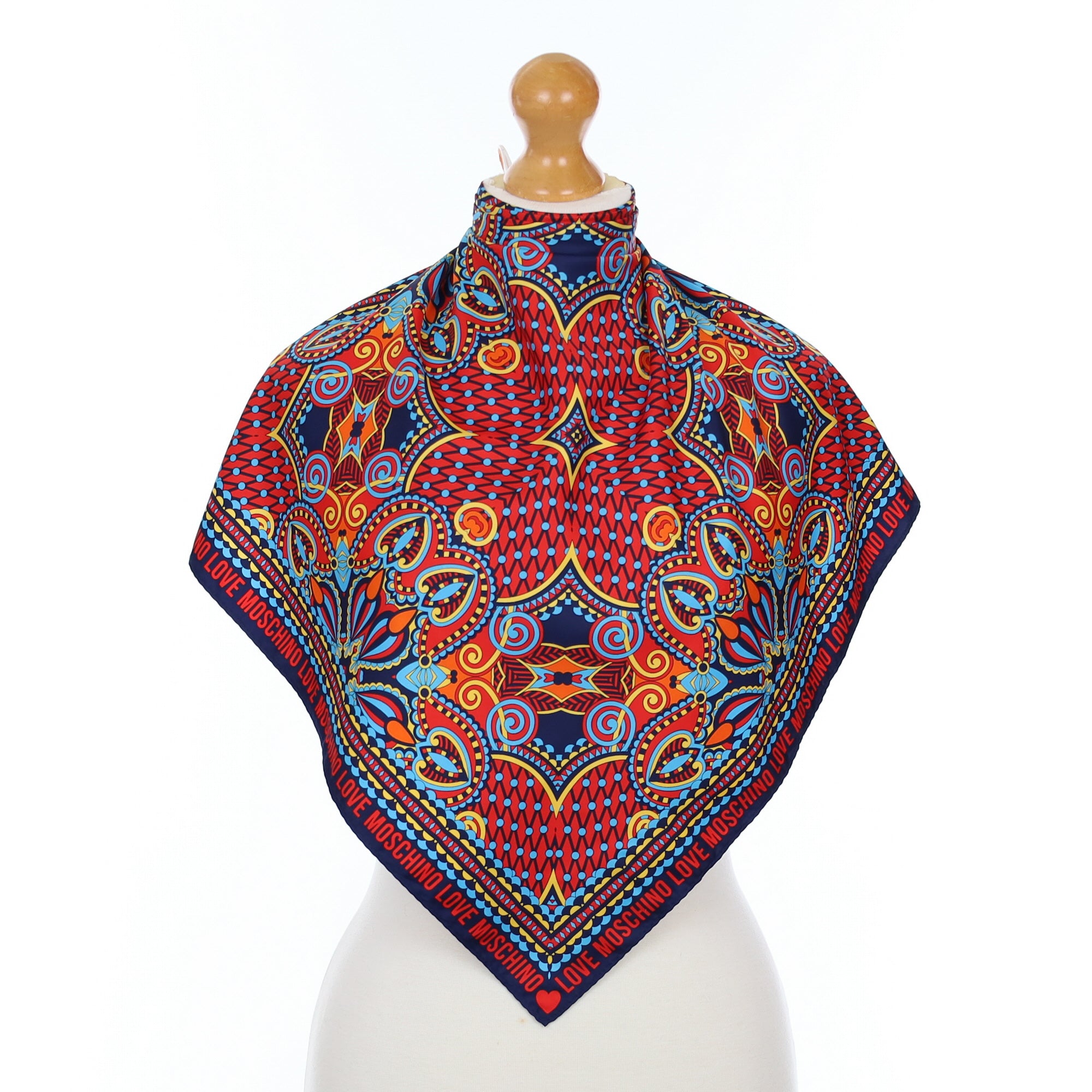 Moschino Baroque Style Silk Scarf