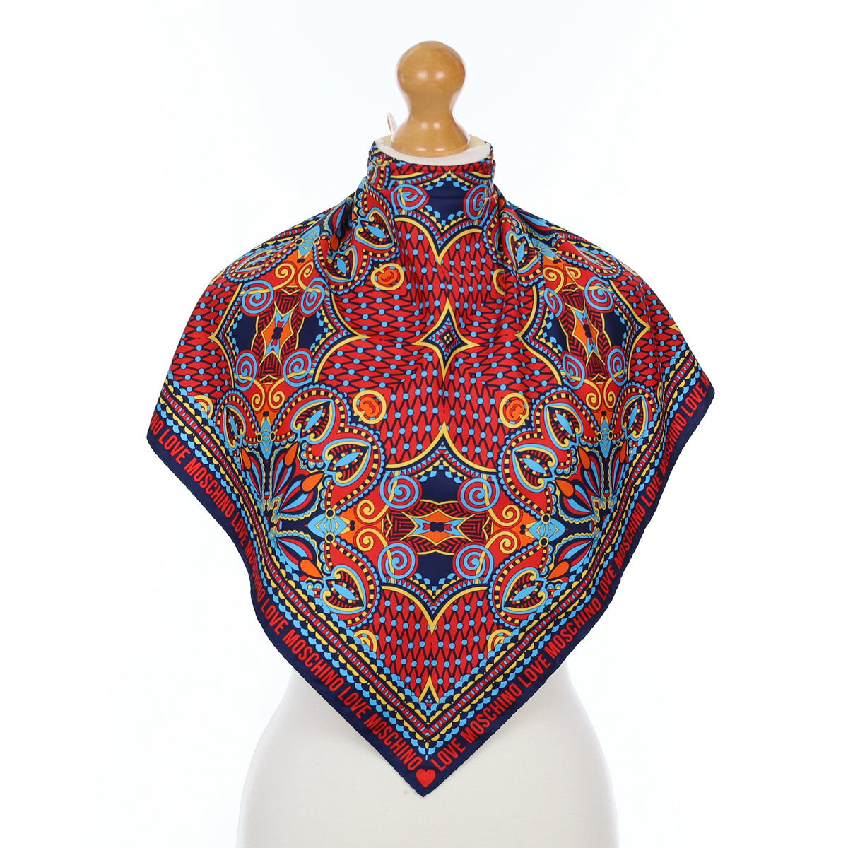 Moschino Baroque Style Silk Scarf