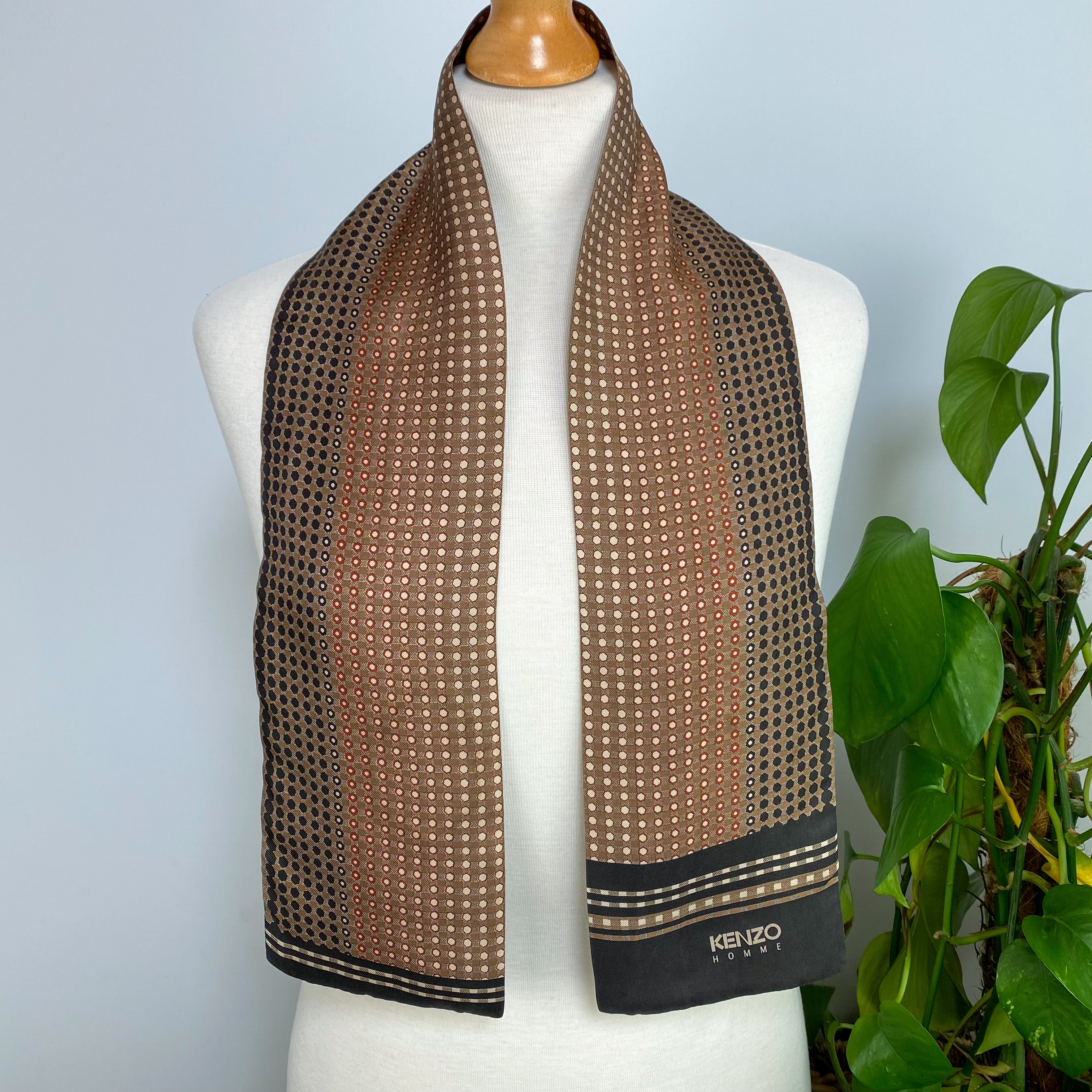 Men’s Kenzo Geometric Silk Scarf