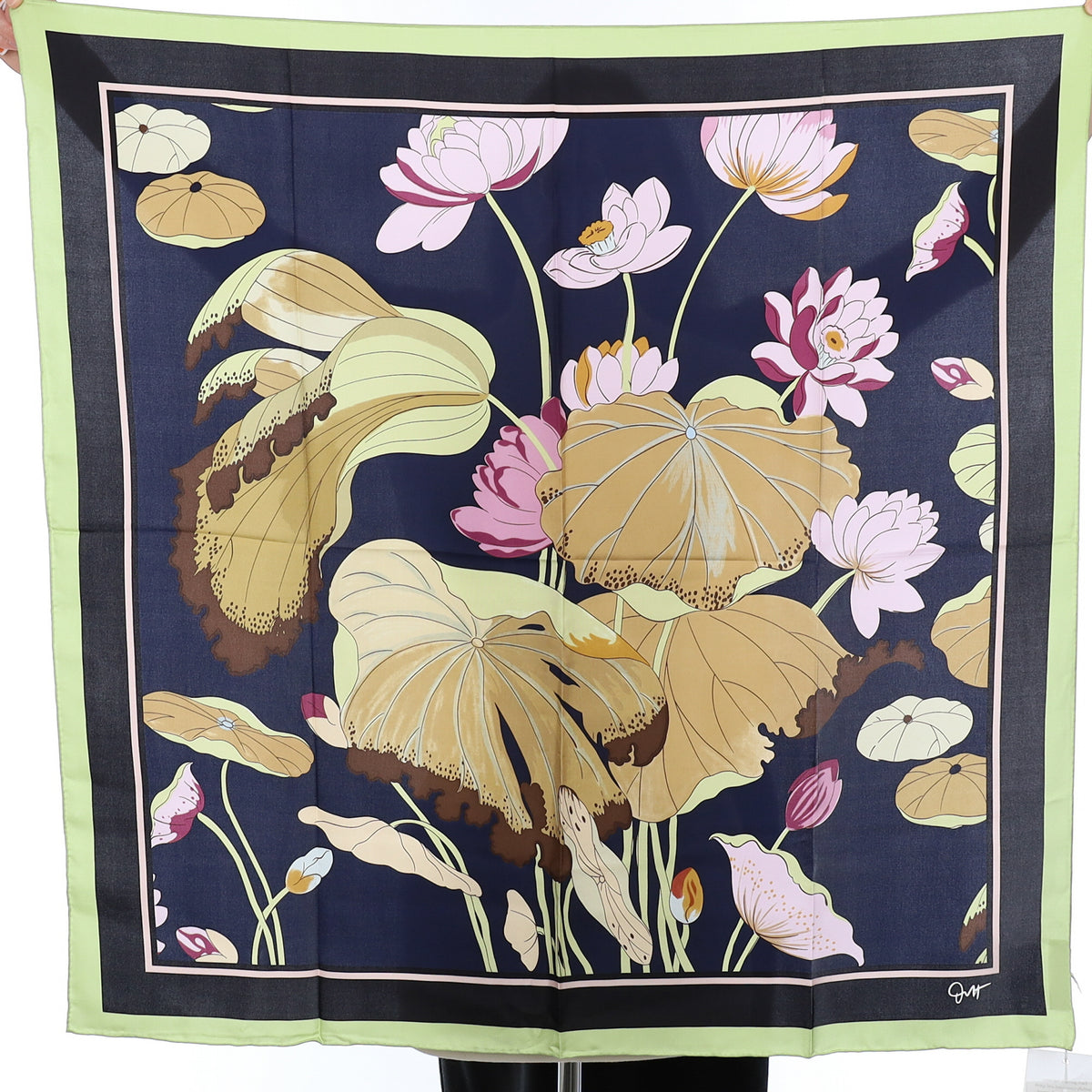 Brand New Boxed Olivia von Halle Silk Scarf