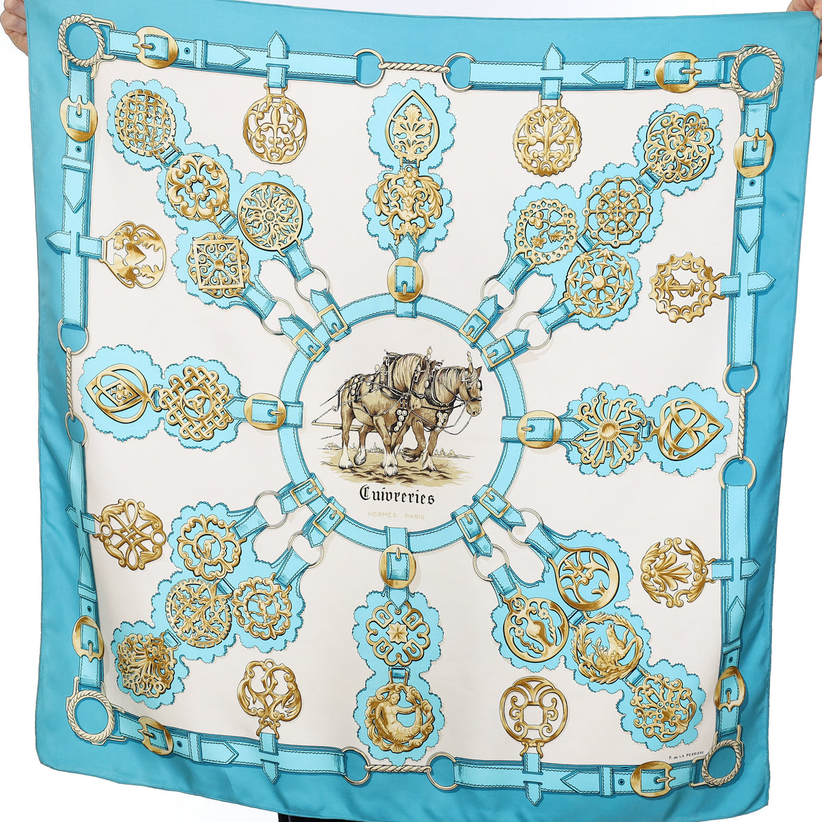 Hermès Cuivreries Silk Scarf