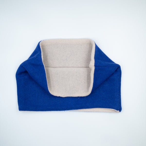 Admiral Blue and Nude Beige Neck Warmer