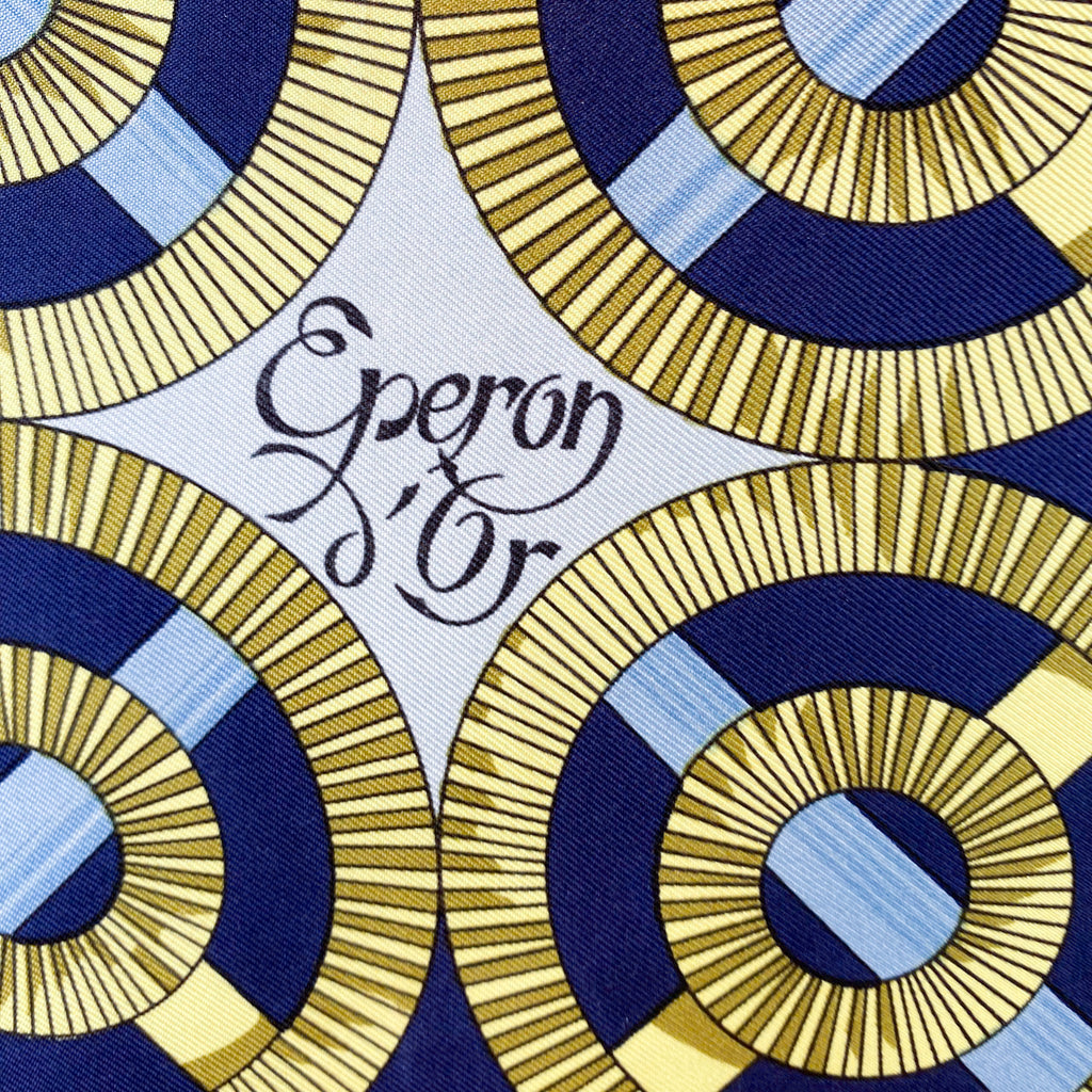 Boxed Hermes Eperon d’Or Vintage Silk Scarf