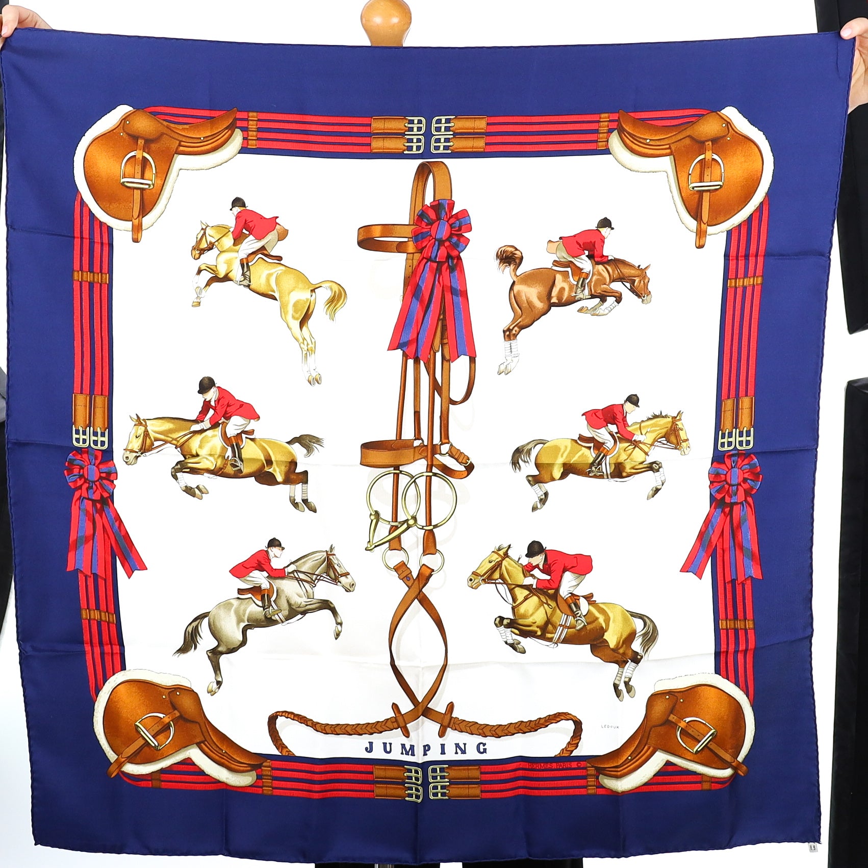 Brand New Boxed Hermès Jumping Silk Scarf