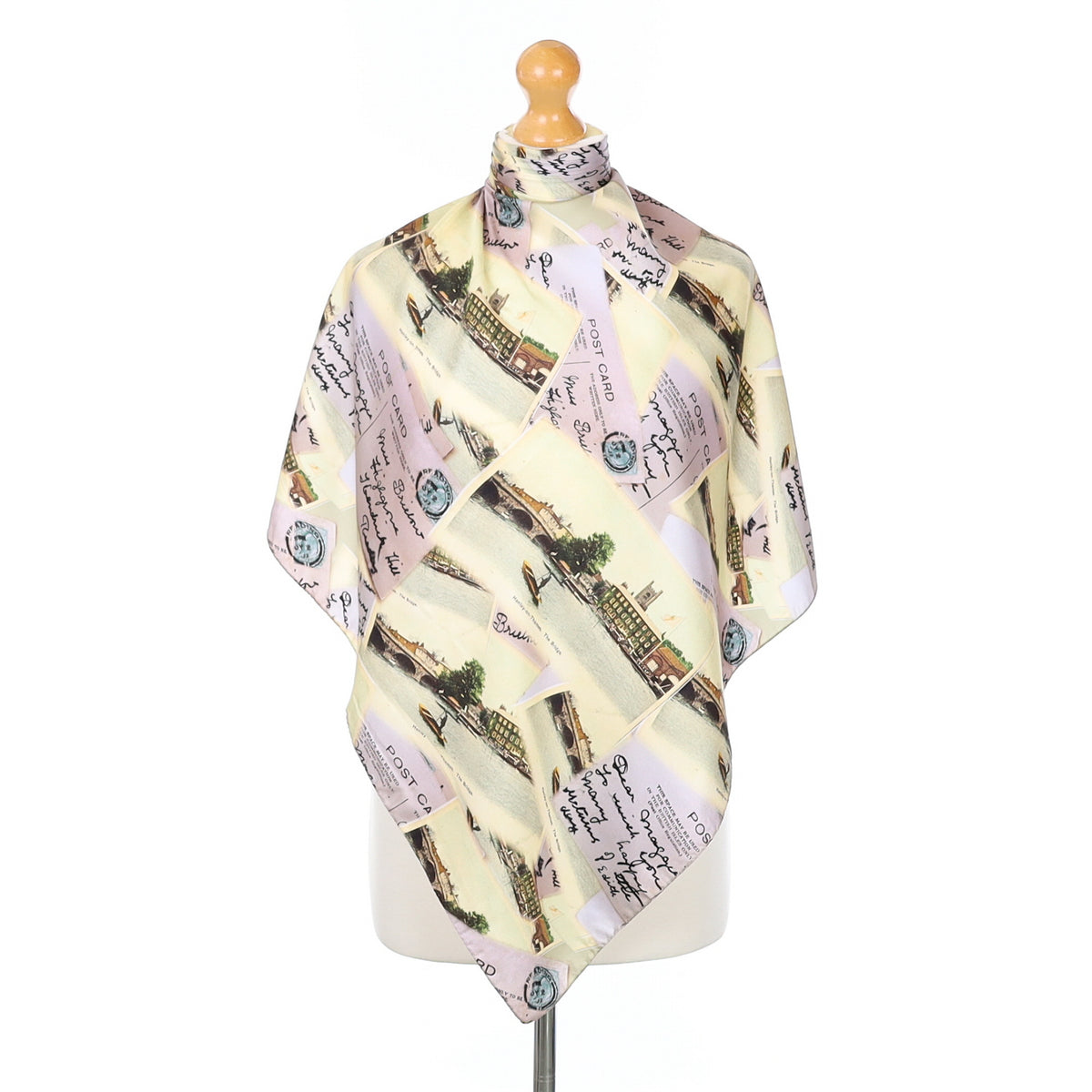 Henley Vintage Postcard Theme Silk Scarf