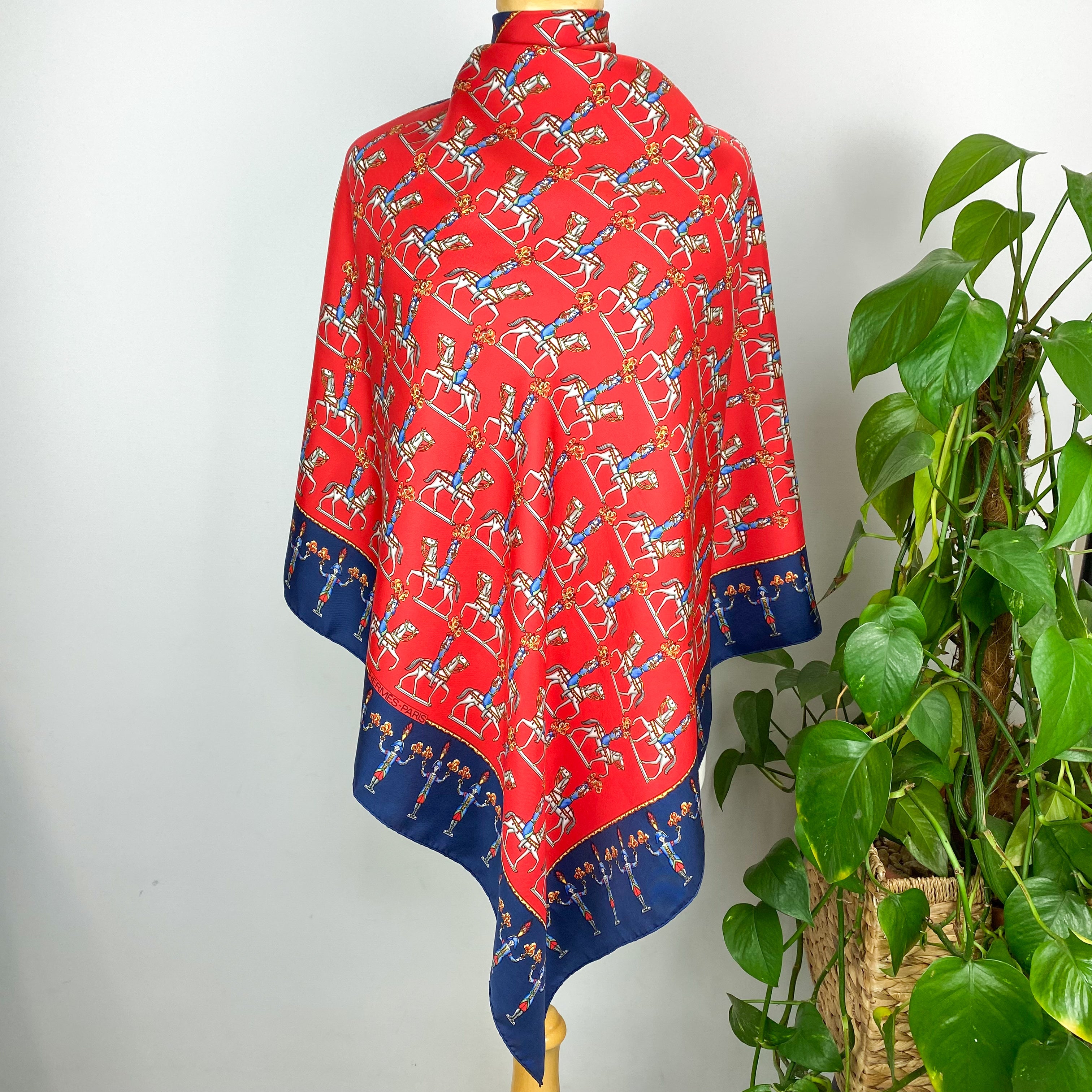 Boxed Hermès Les Artificiers 1987 Silk Scarf