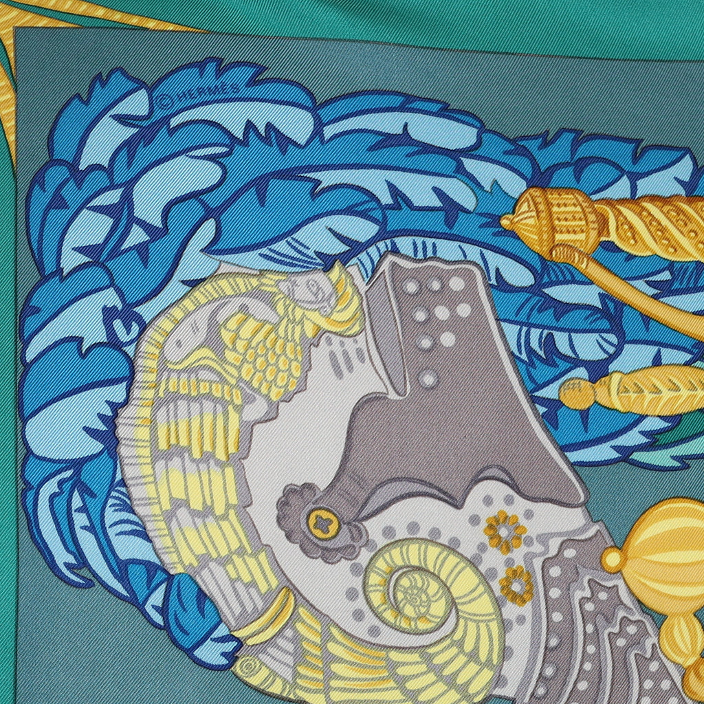 Hermès Armets en Panache Silk Scarf Quite Rare