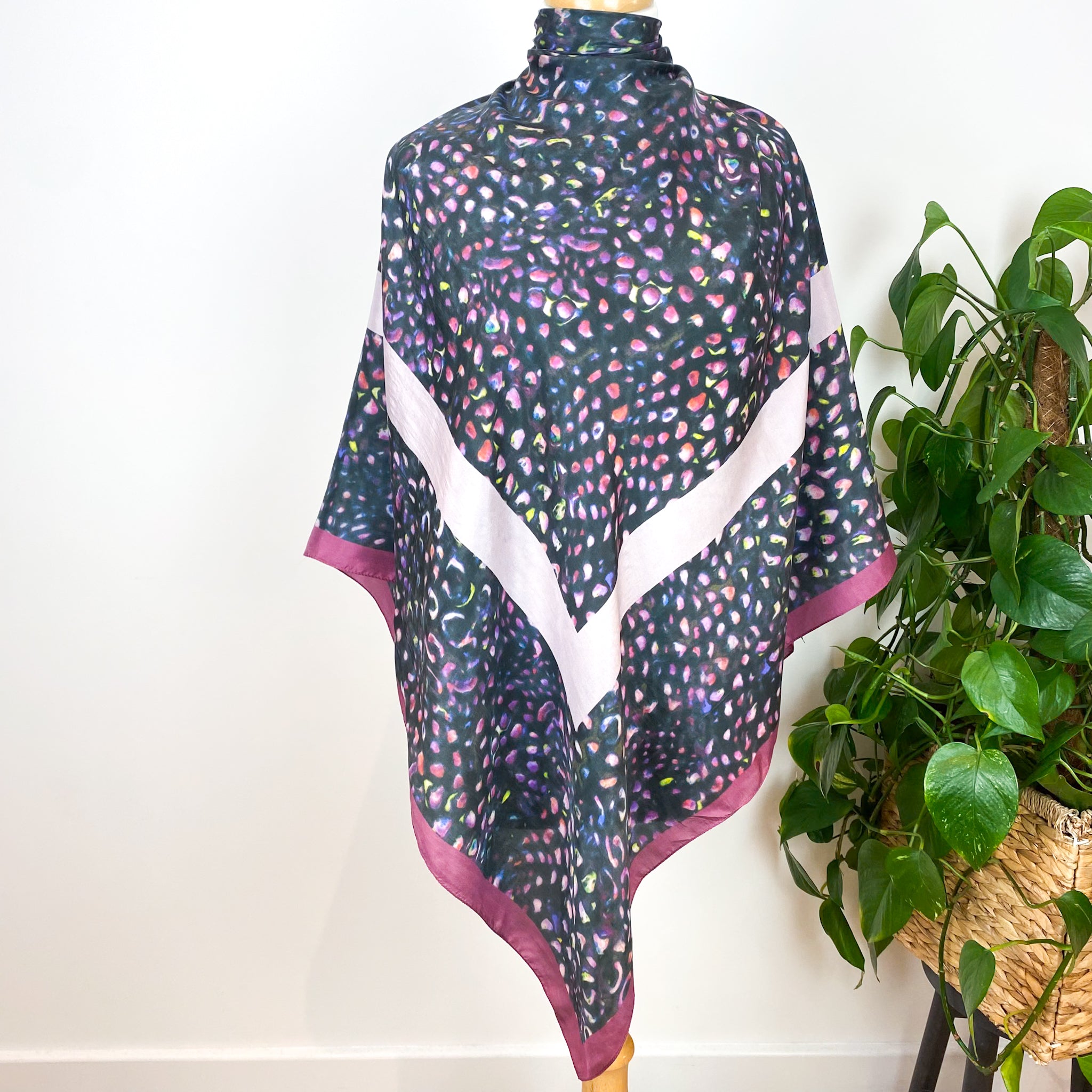Jigsaw Extra Large Abstract Silk Scarf