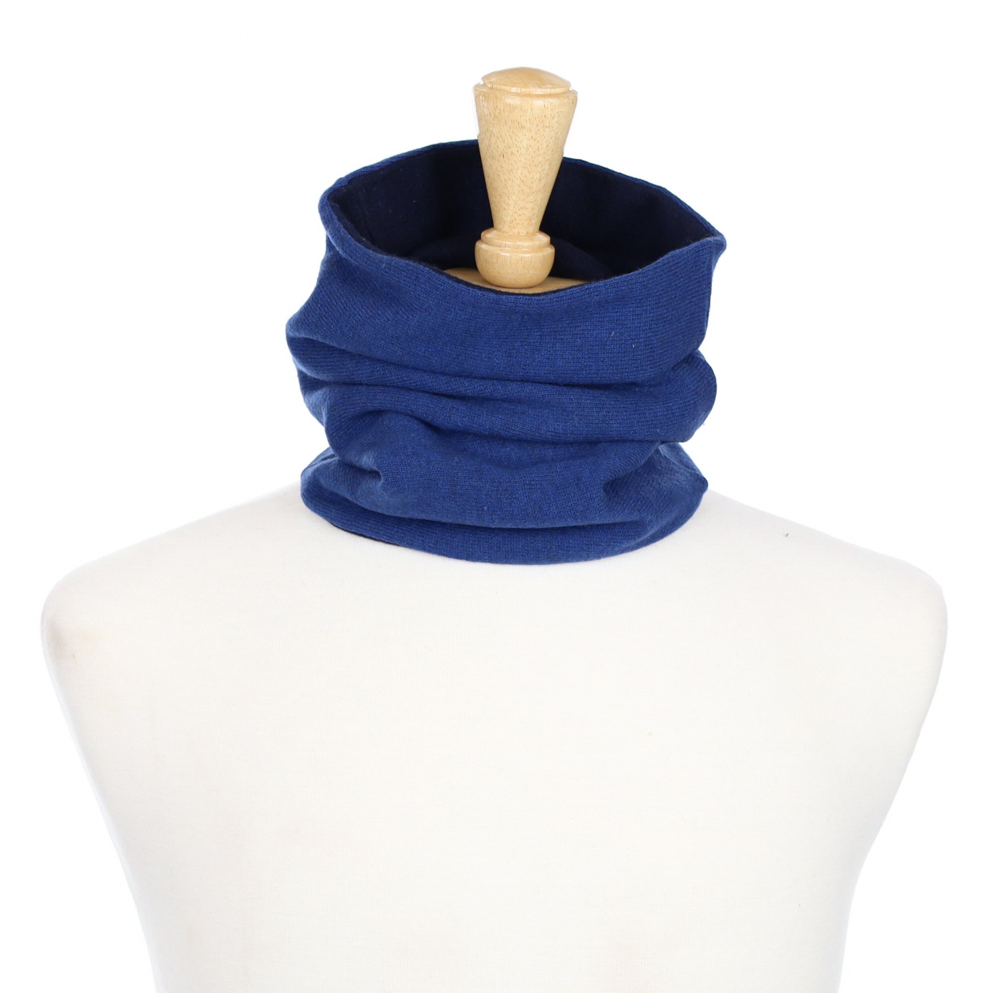 Peacock Blue and Navy Luxury Double Layered Snood