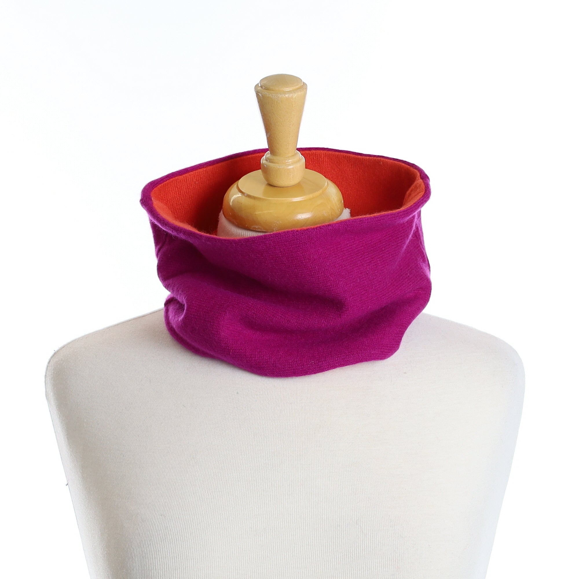 Magenta and Sunset Orange  Neck Warmer