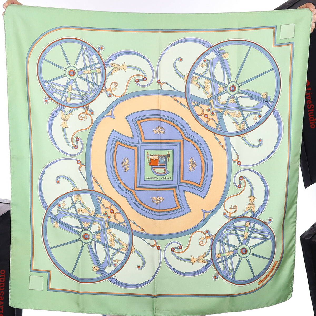 Hermès Washington’s Carriage Silk Scarf