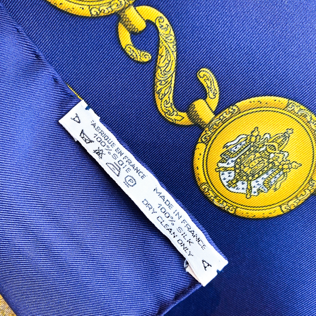 Immaculate Boxed Hermes Les Tambours Vintage Silk Scarf