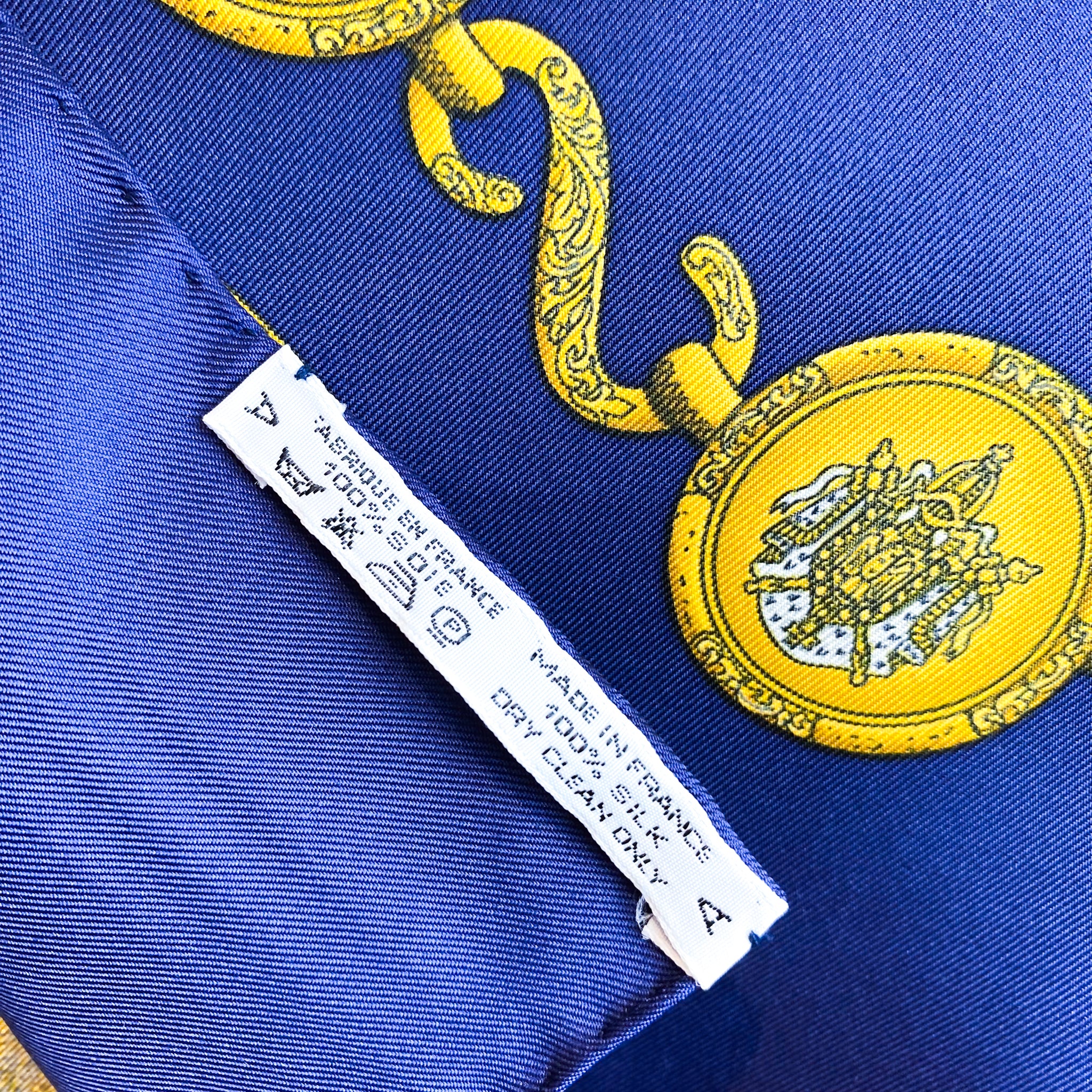 Immaculate Boxed Hermes Les Tambours Vintage Silk Scarf