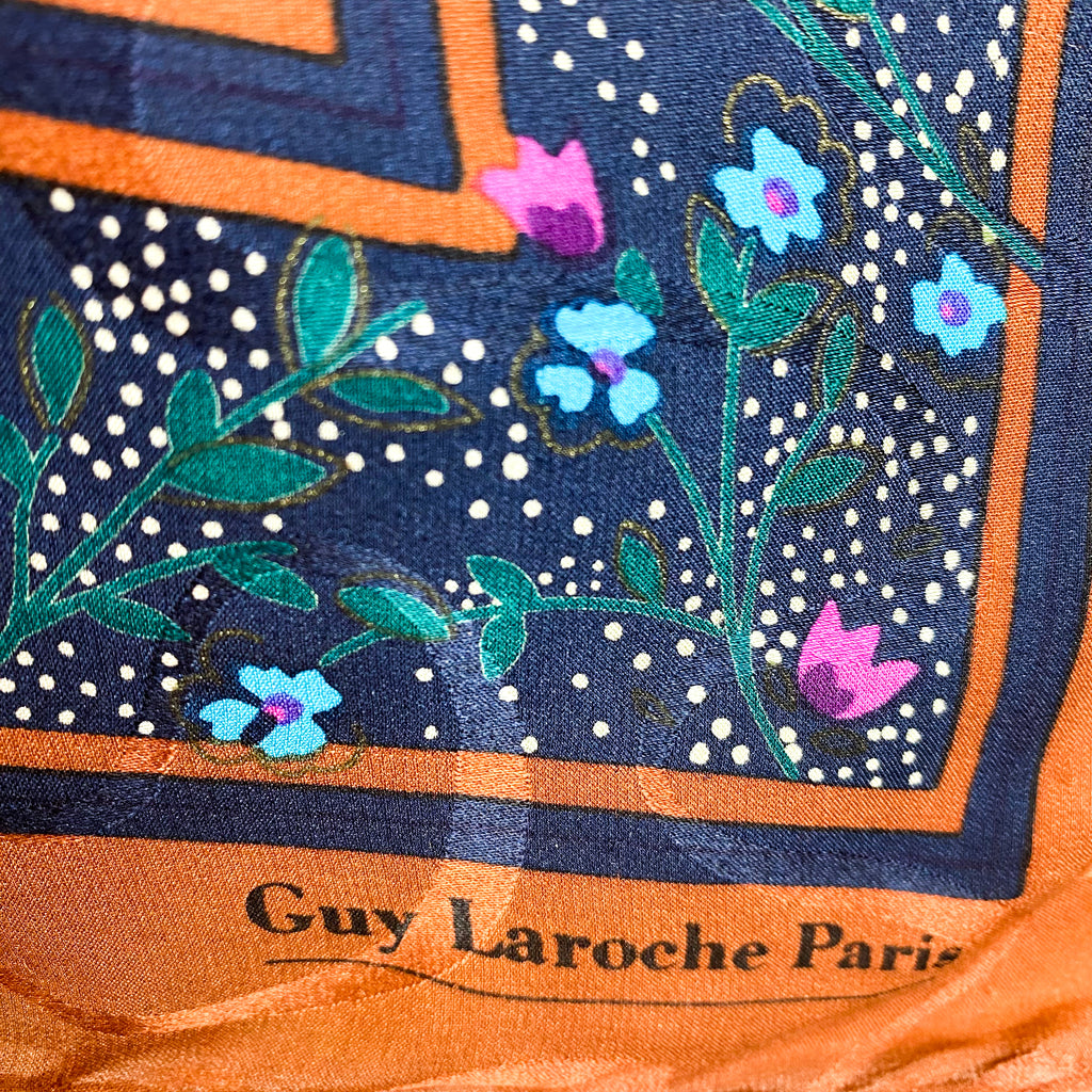 Guy Laroche Elegant Vintage Silk Scarf
