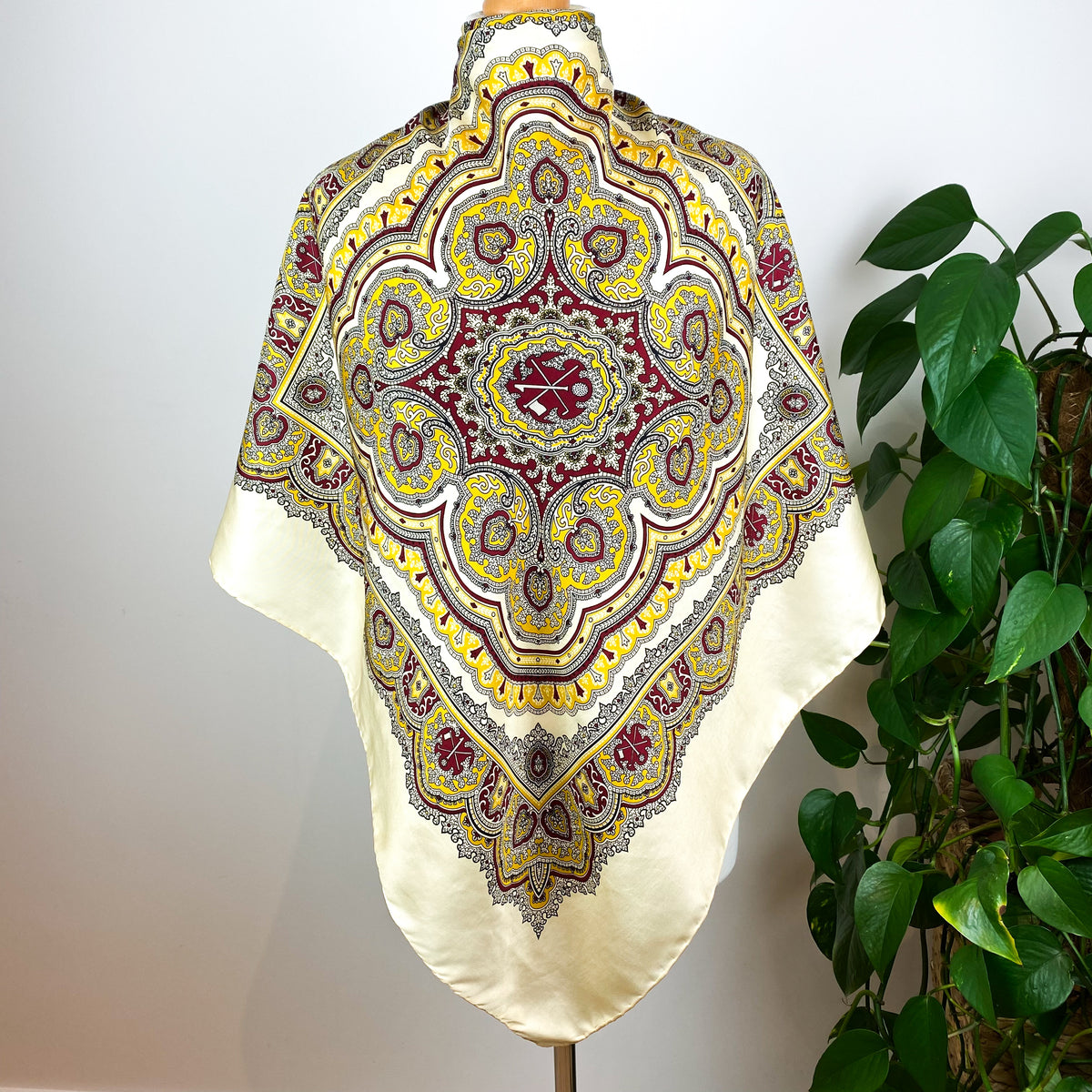 1960s Paisley Vintage Silk Scarf