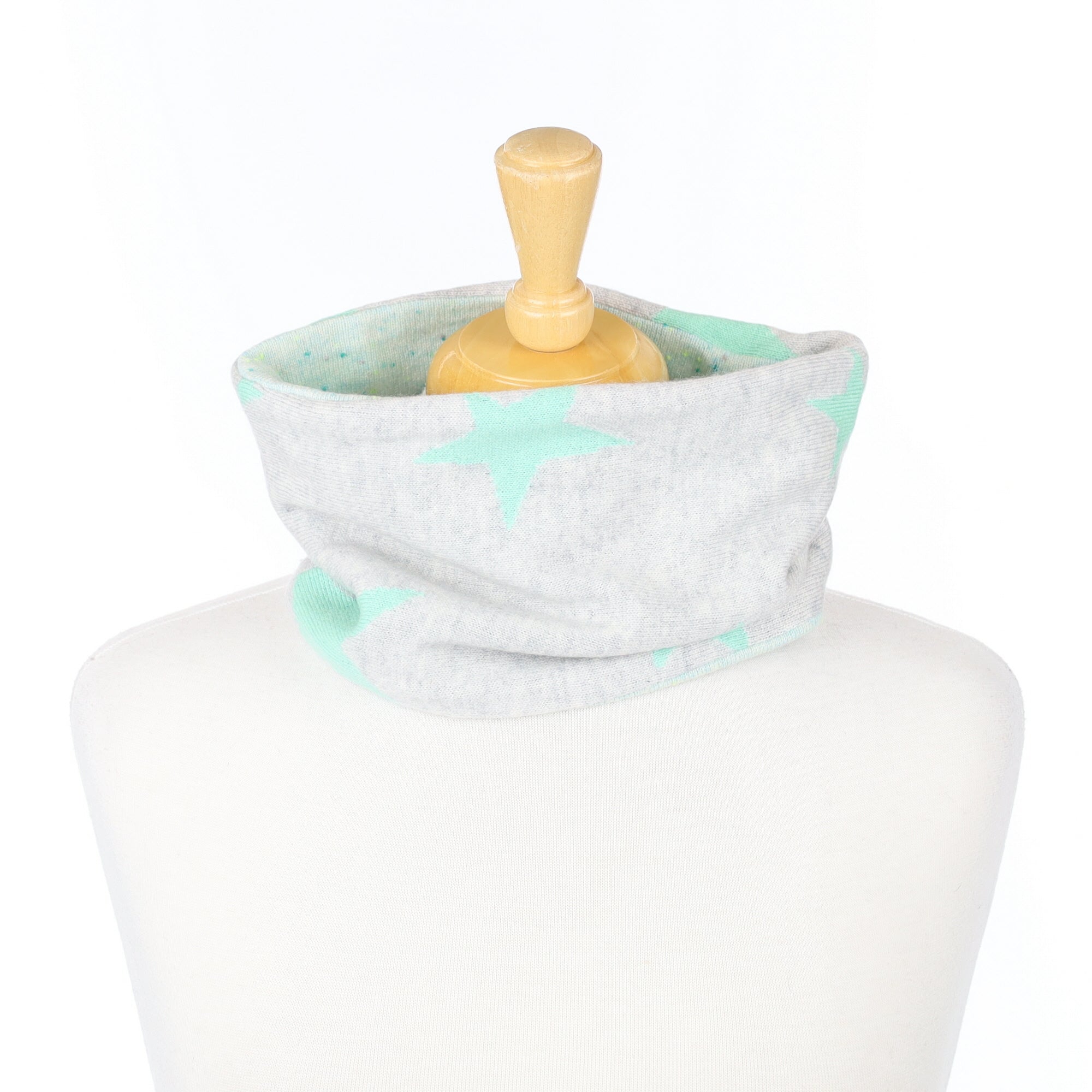 Grey Star and Green Fleck Neck Warmer