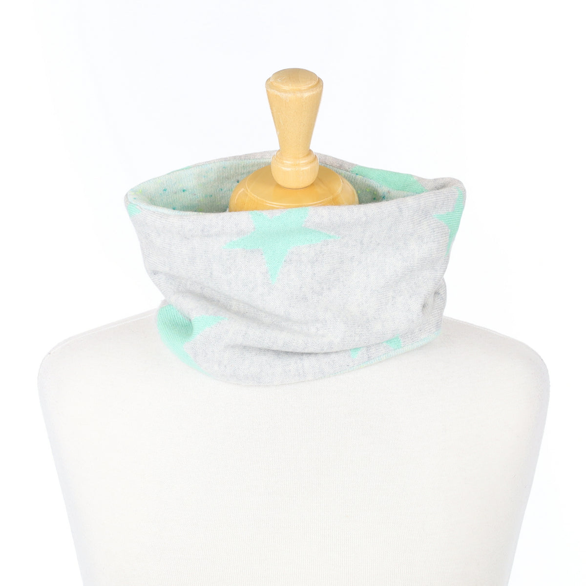 Grey Star and Green Fleck Neck Warmer