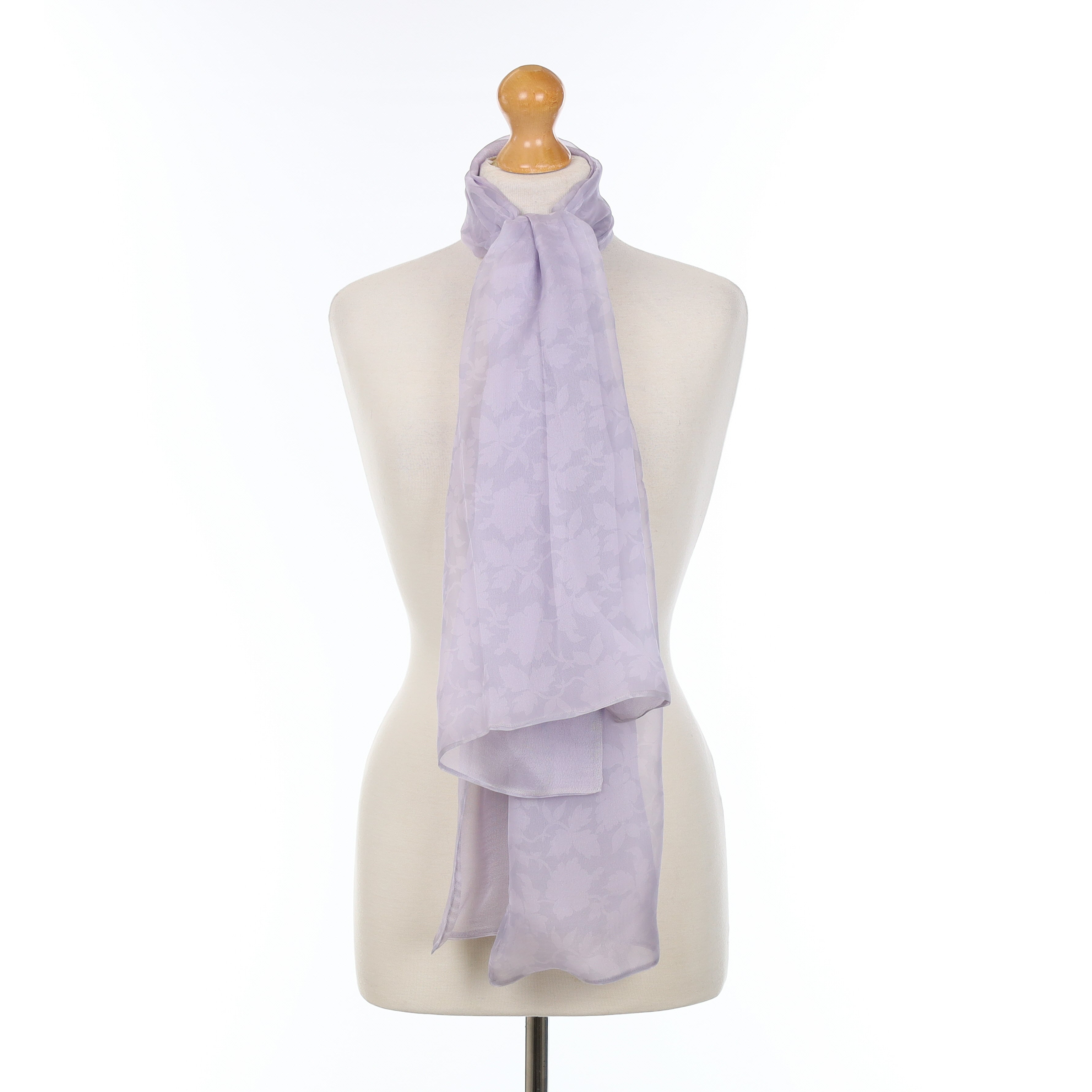 Brand New Jaeger Lilac Purple Floral Vintage Silk Scarf