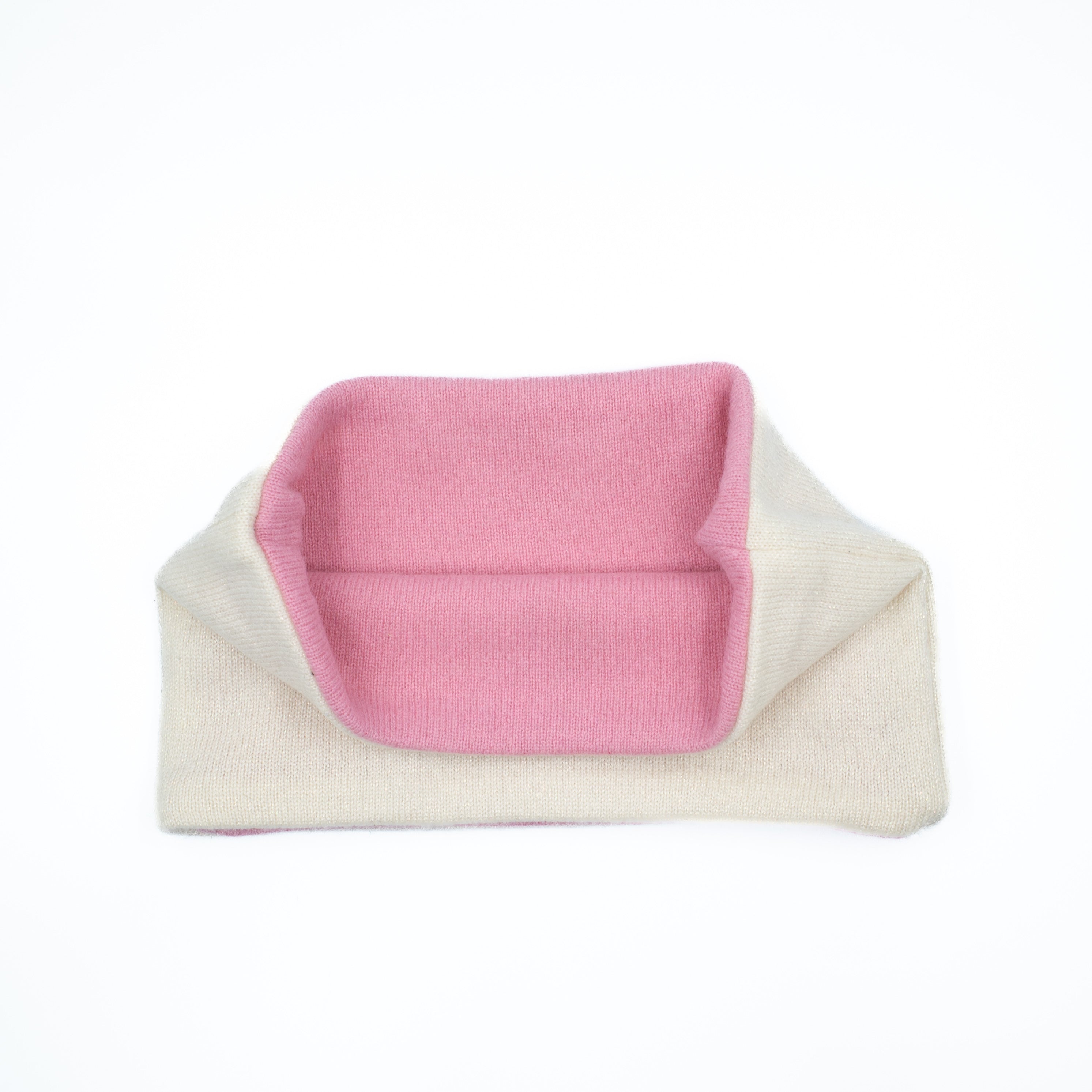 Sparkly Vanilla and Bubblegum Pink Neck Warmer