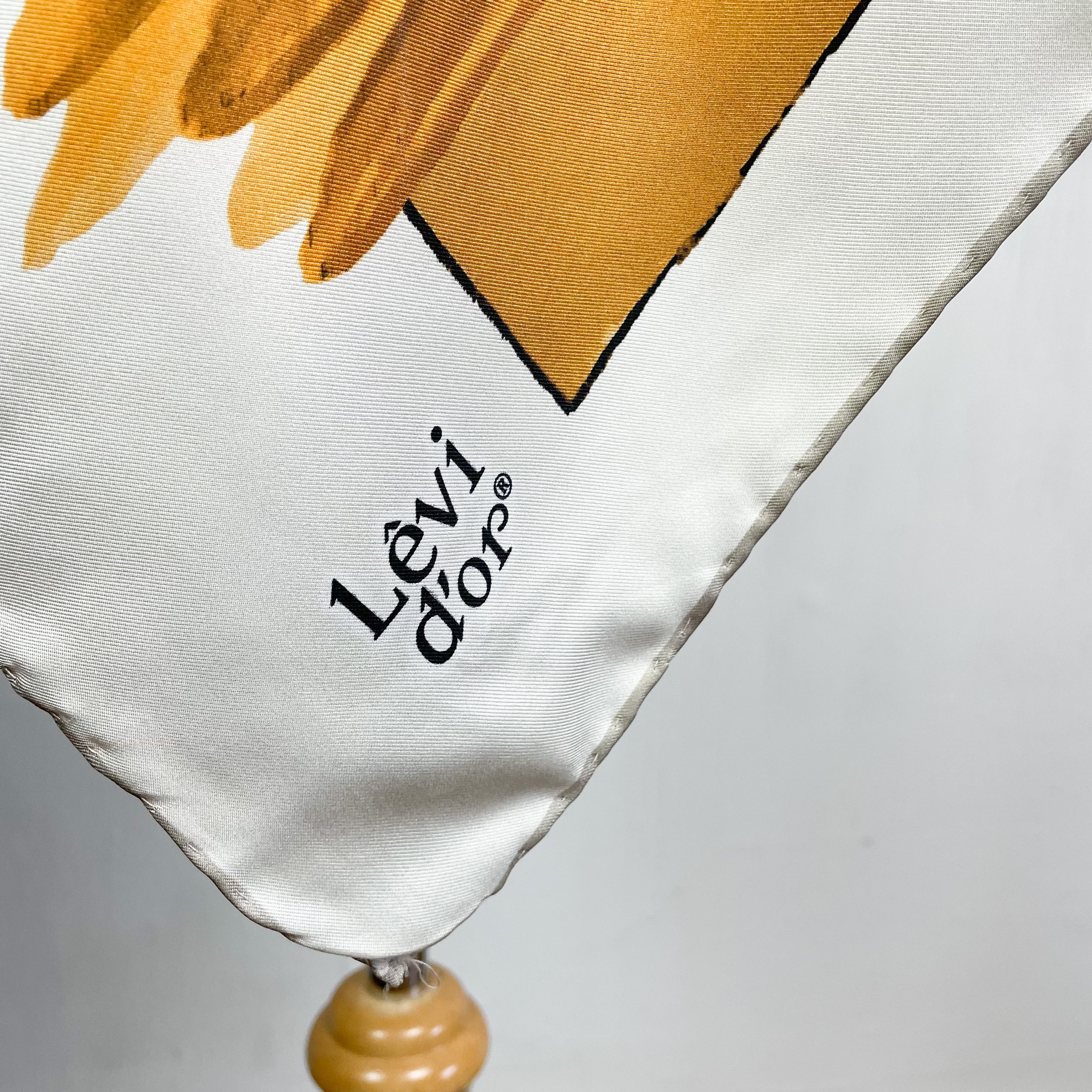 1970s Levi d’Or Floral Vintage Silk Scarf