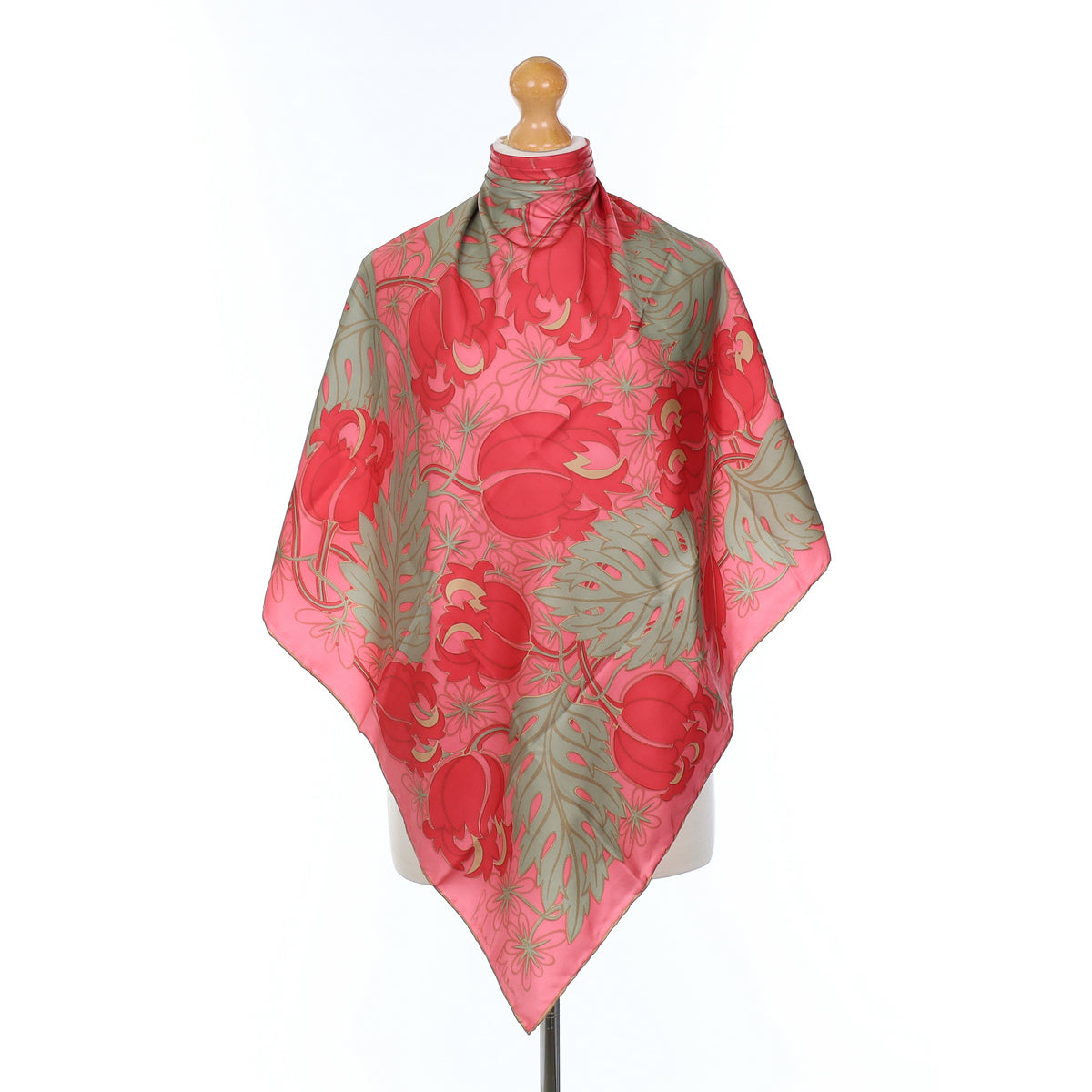 Richard Allan Rouge Floral Vintage Silk Scarf