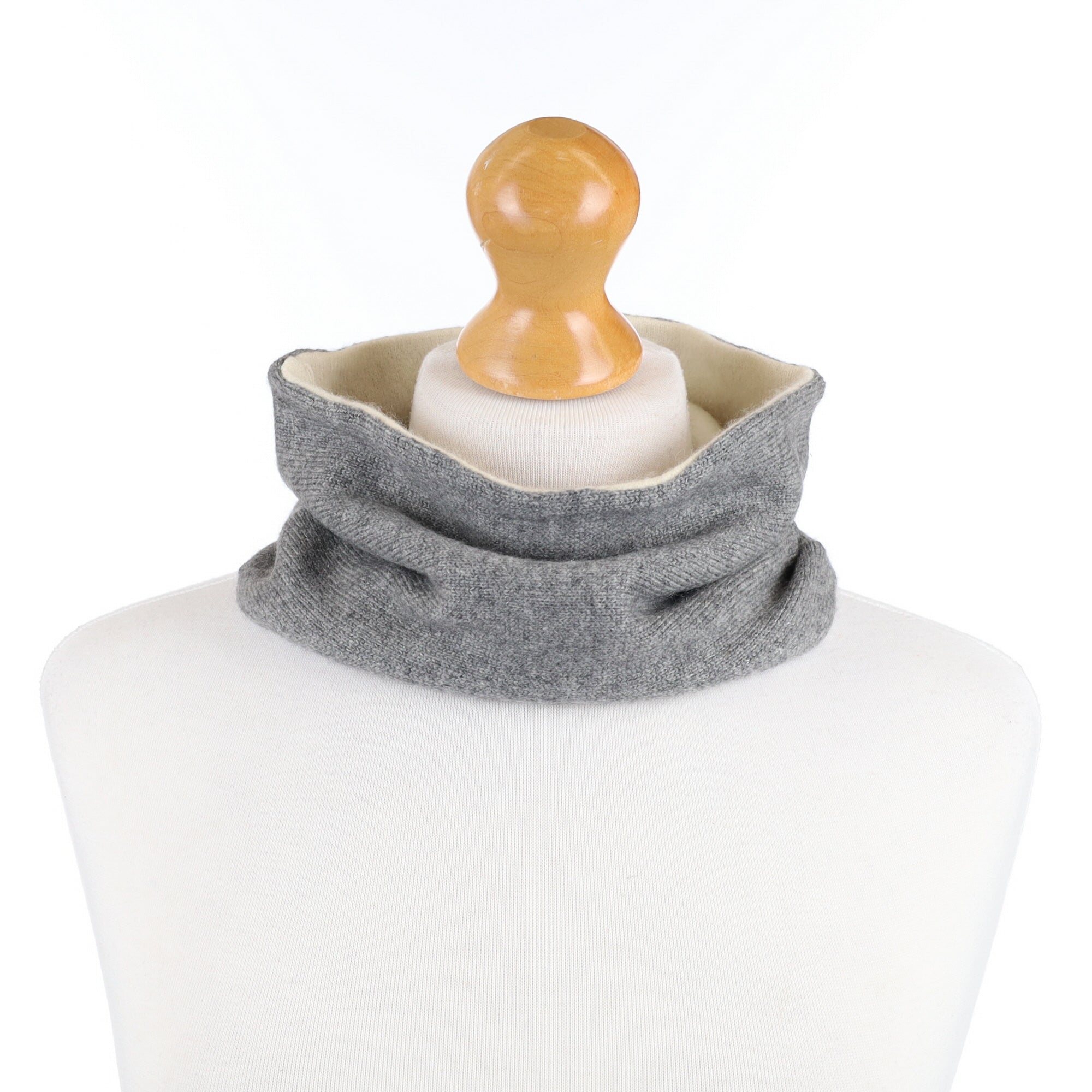 Slate Grey and Cream Neck Warmer