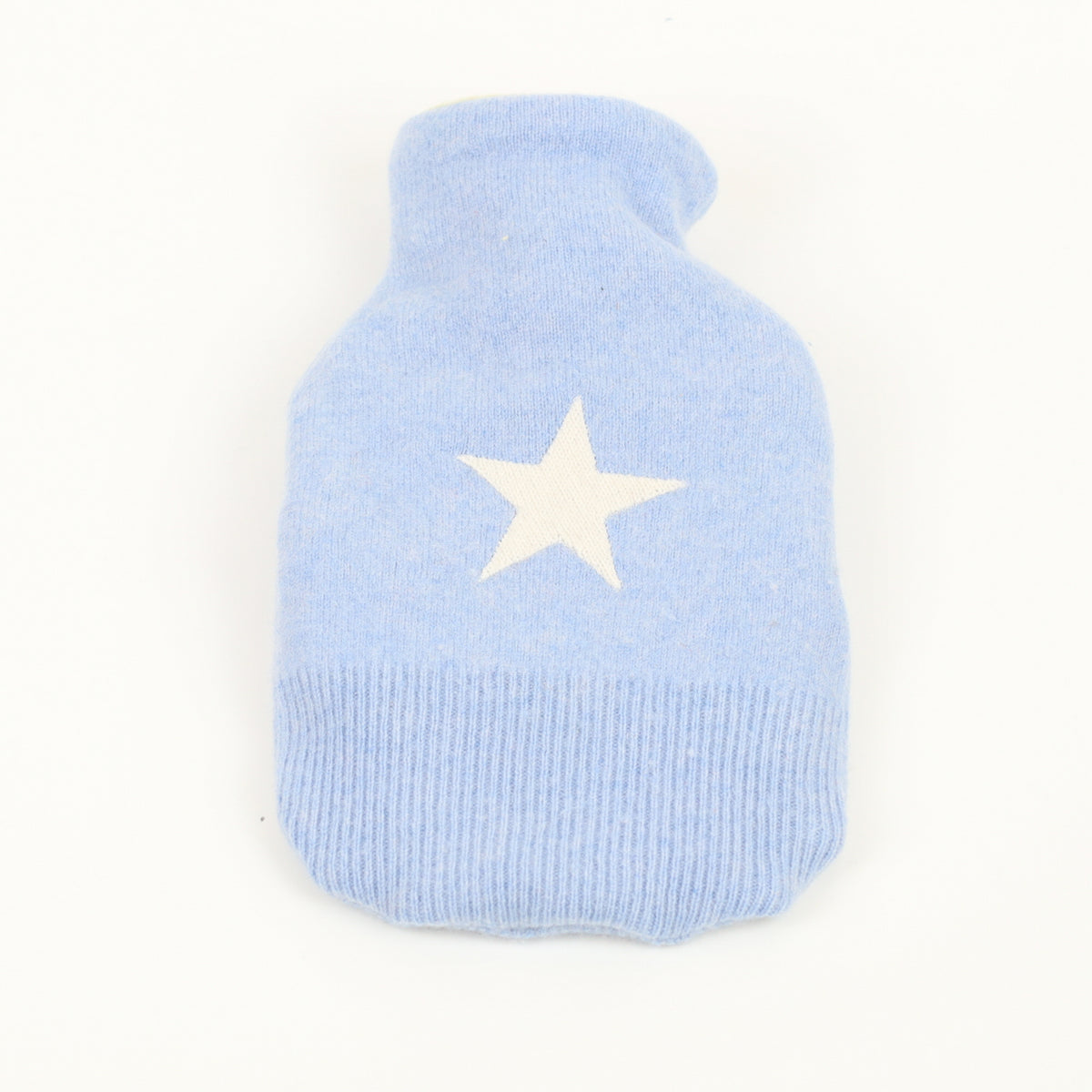 Sky Blue and Cream Small Cashmere Hot Water Bottle