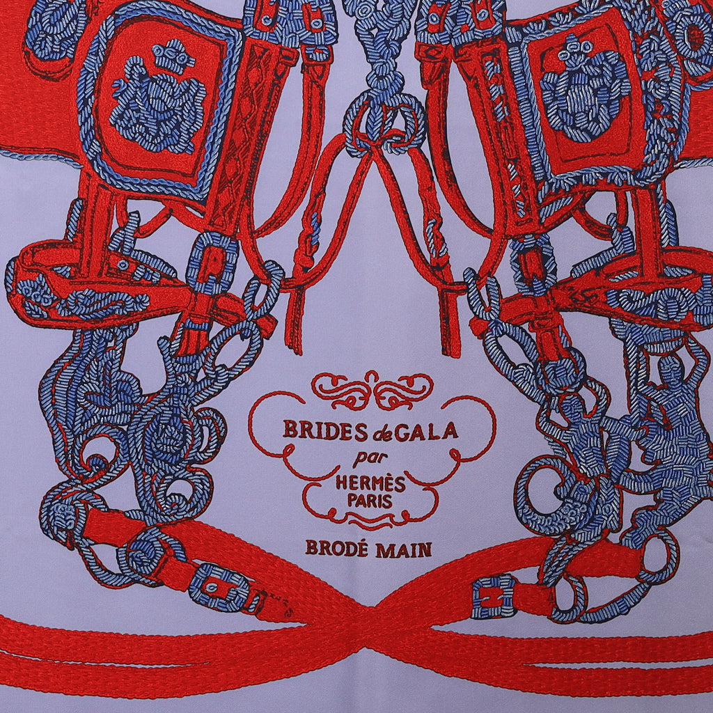 Hermès Brides De Gala Brodé Main Silk Scarf Rare