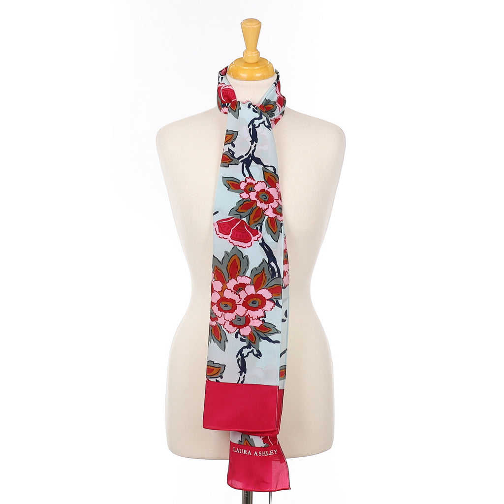 Brand New Laura Ashley Floral Silk Scarf