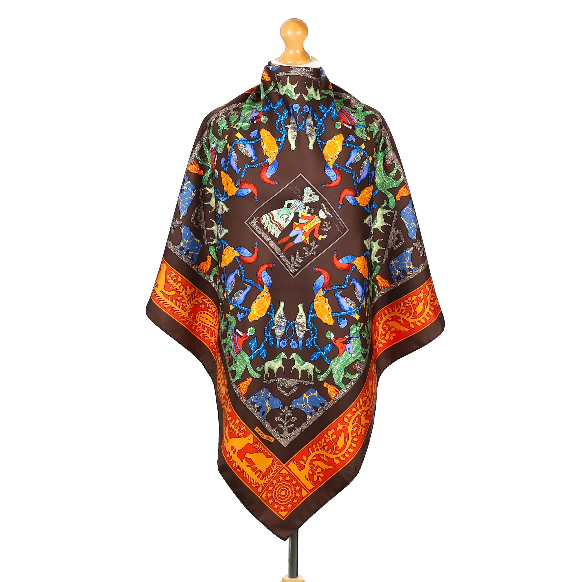 Pristine Hermès Early America II Silk Scarf Quite Rare