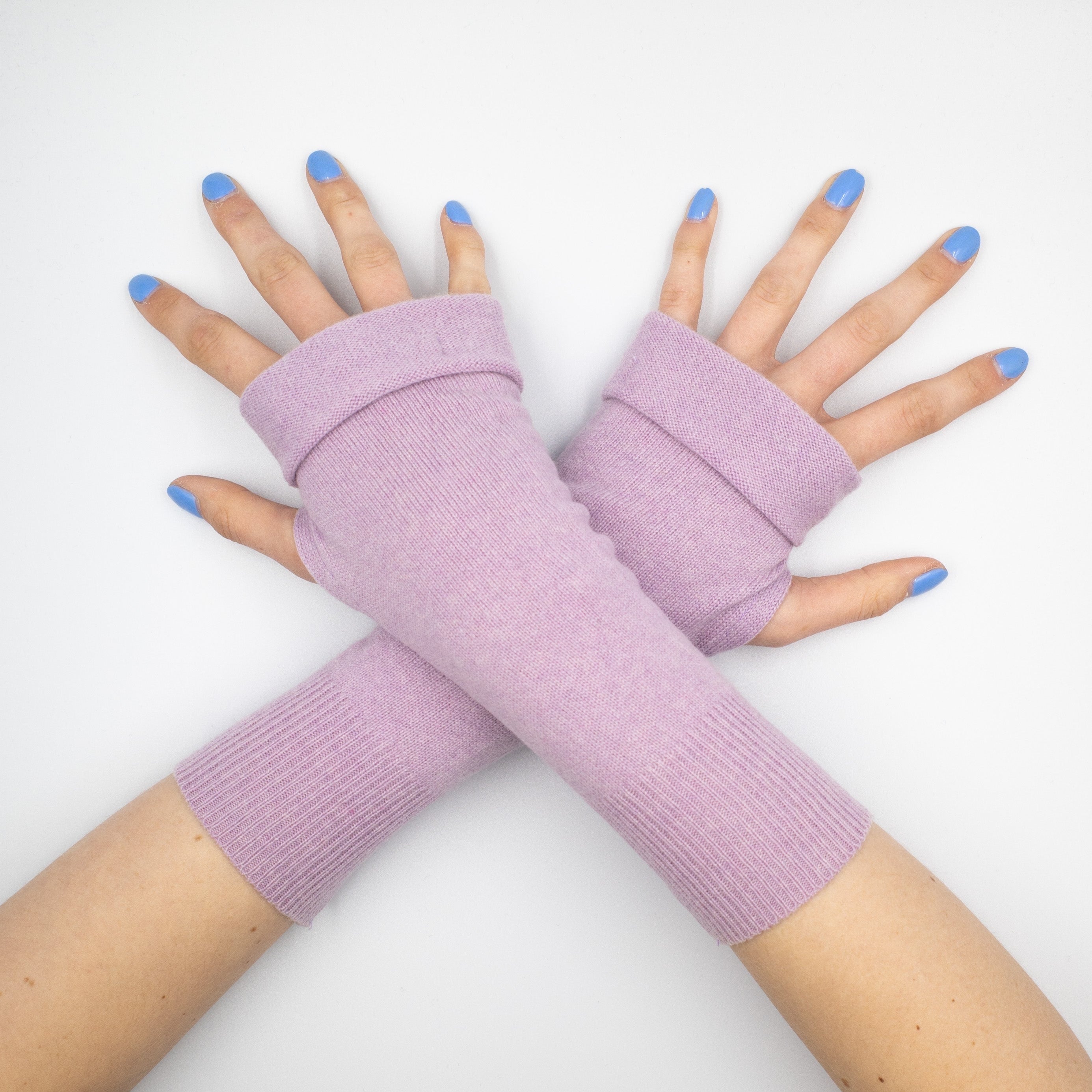 Lavender Purple Fingerless Gloves
