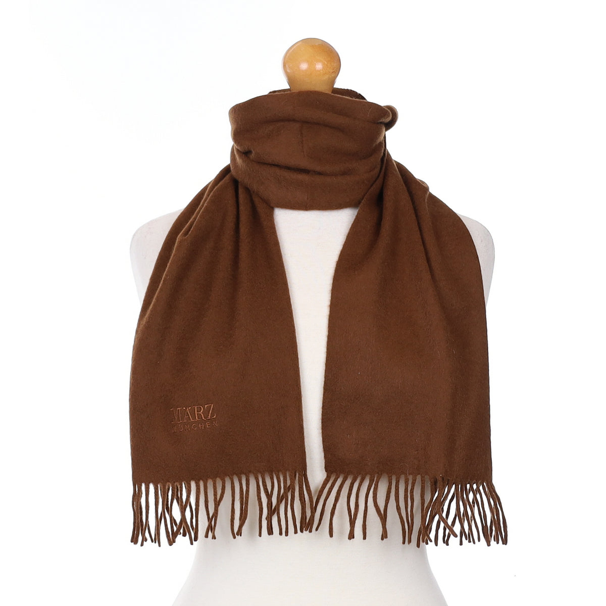 Hazelnut Brown Cashmere Woven Scarf
