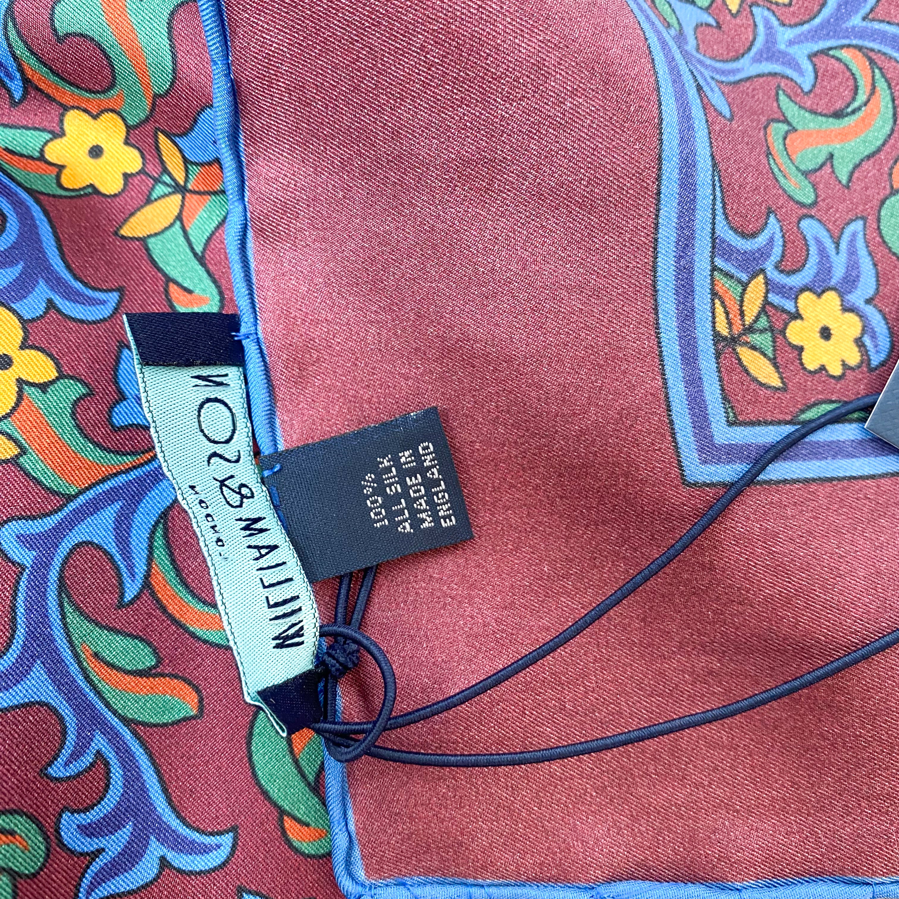 William & Son Stag Designer Silk Scarf