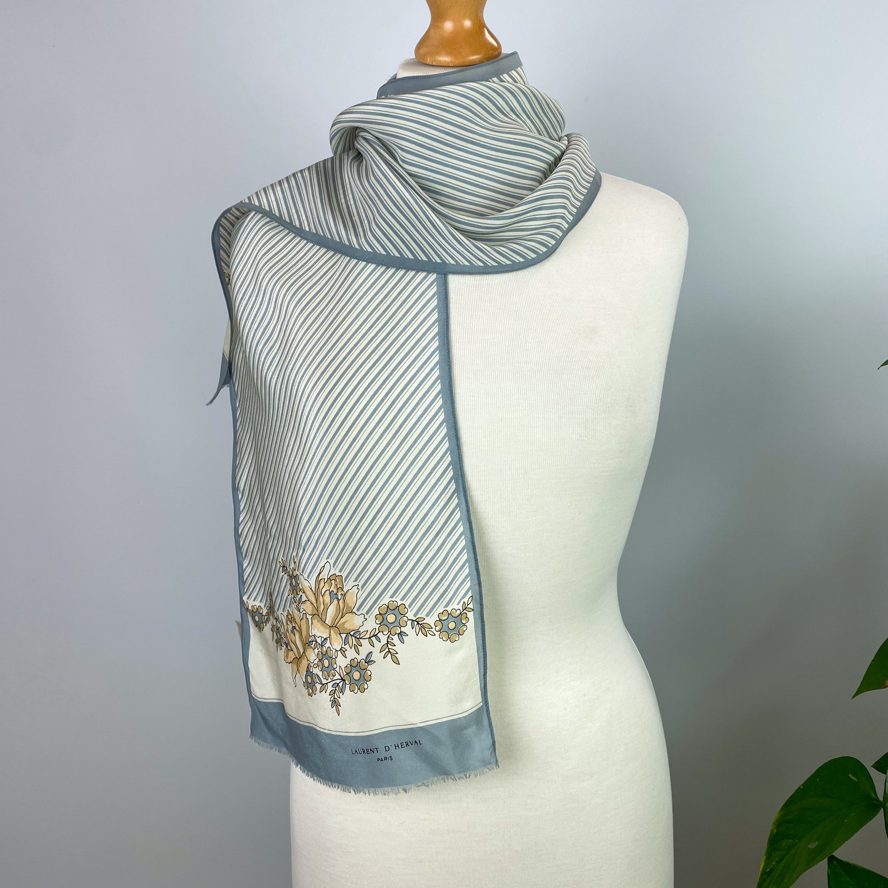 1979s Laurent D’Herval Vintage Silk Scarf
