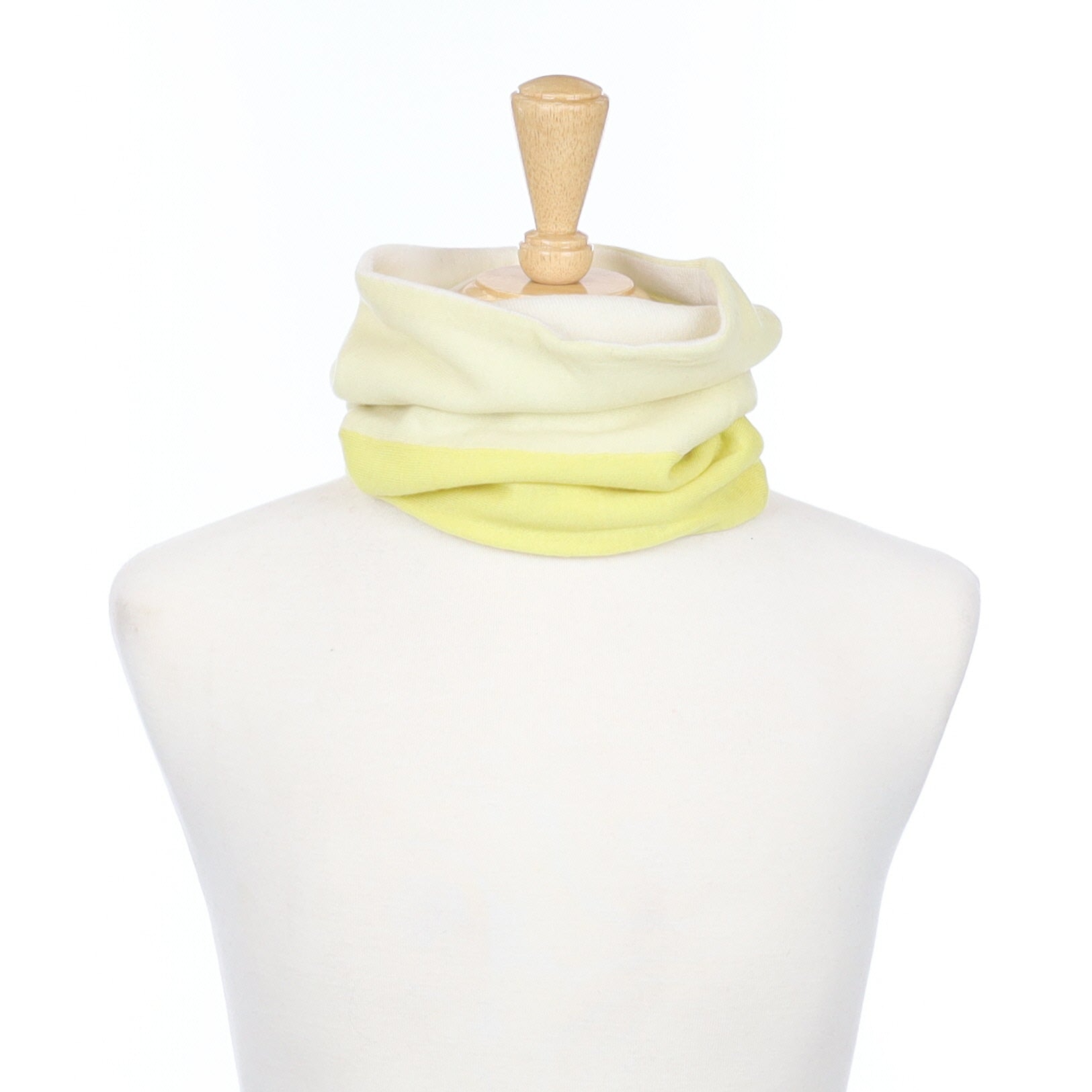 Lemon and Cream Luxury Double Layered Snood