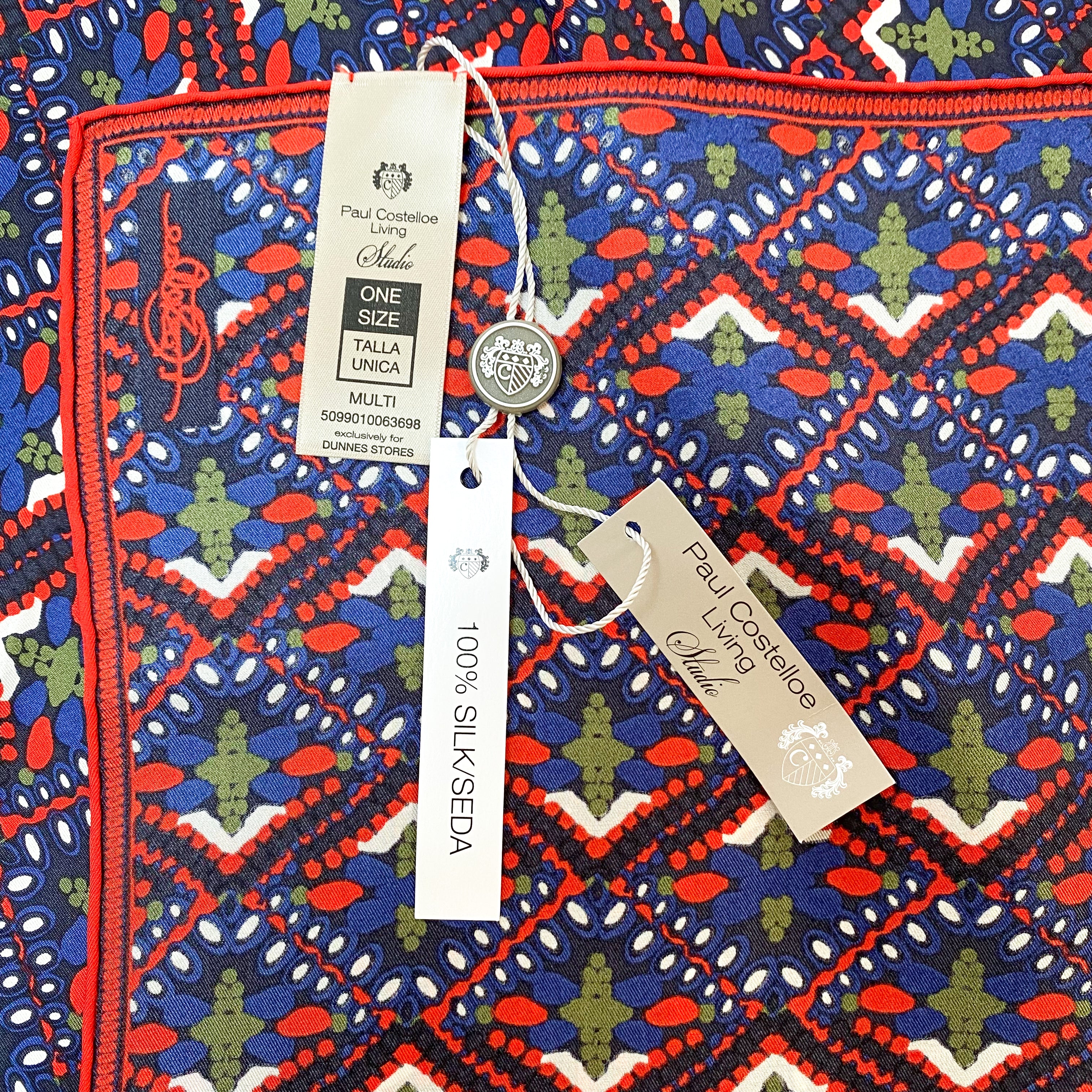 Brand New Paul Costello Silk Scarf