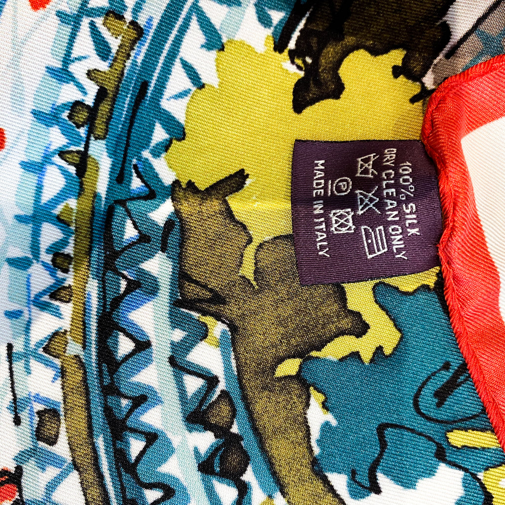 Asprey Town Scene Silk Scarf
