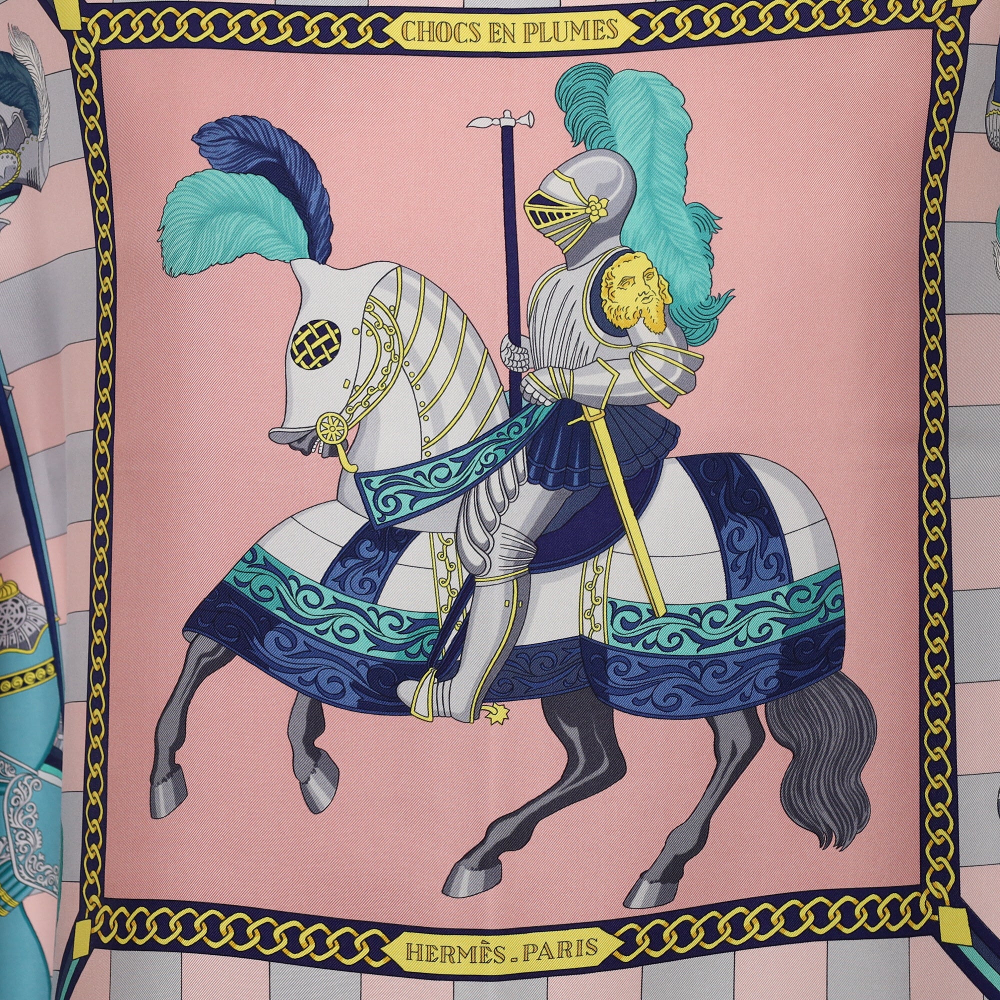 Hermès Chocs en Plumes Silk Scarf Quite Rare