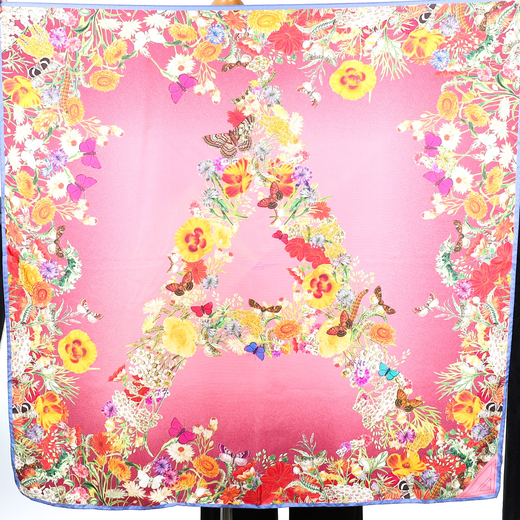 Aspinal Floral Silk Scarf